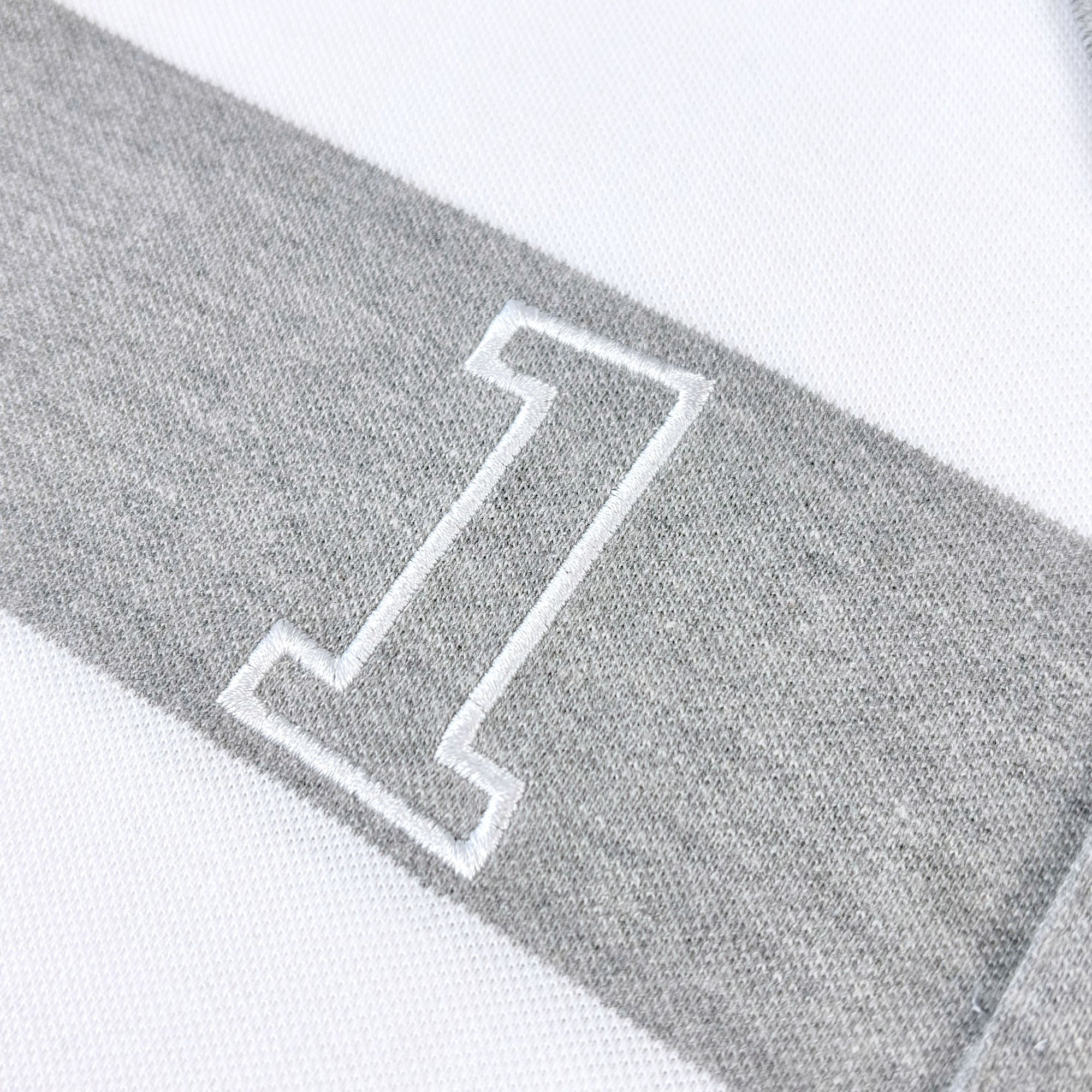 STRIPED POLO SHIRT GREY MELANGE