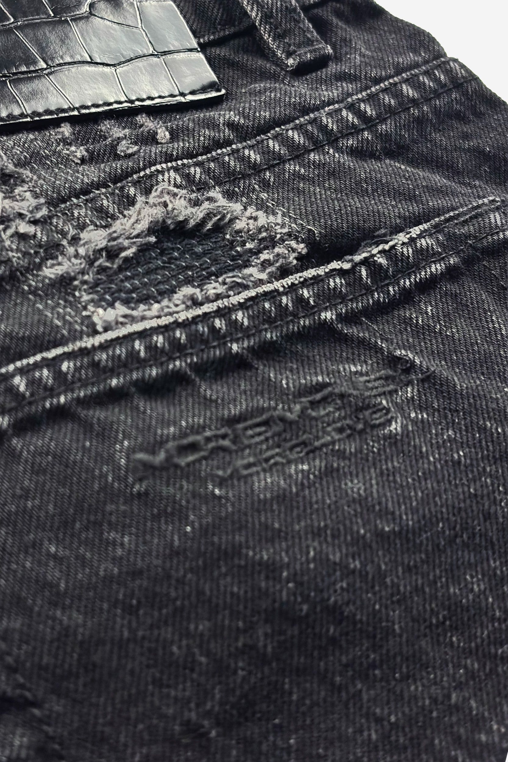 REPAIR DENIM BLACK IRON