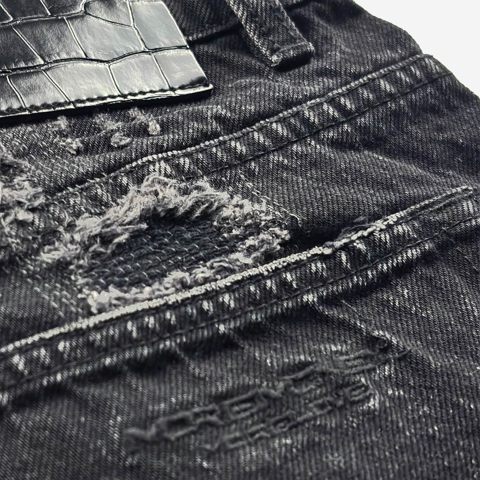 REPAIR DENIM BLACK IRON