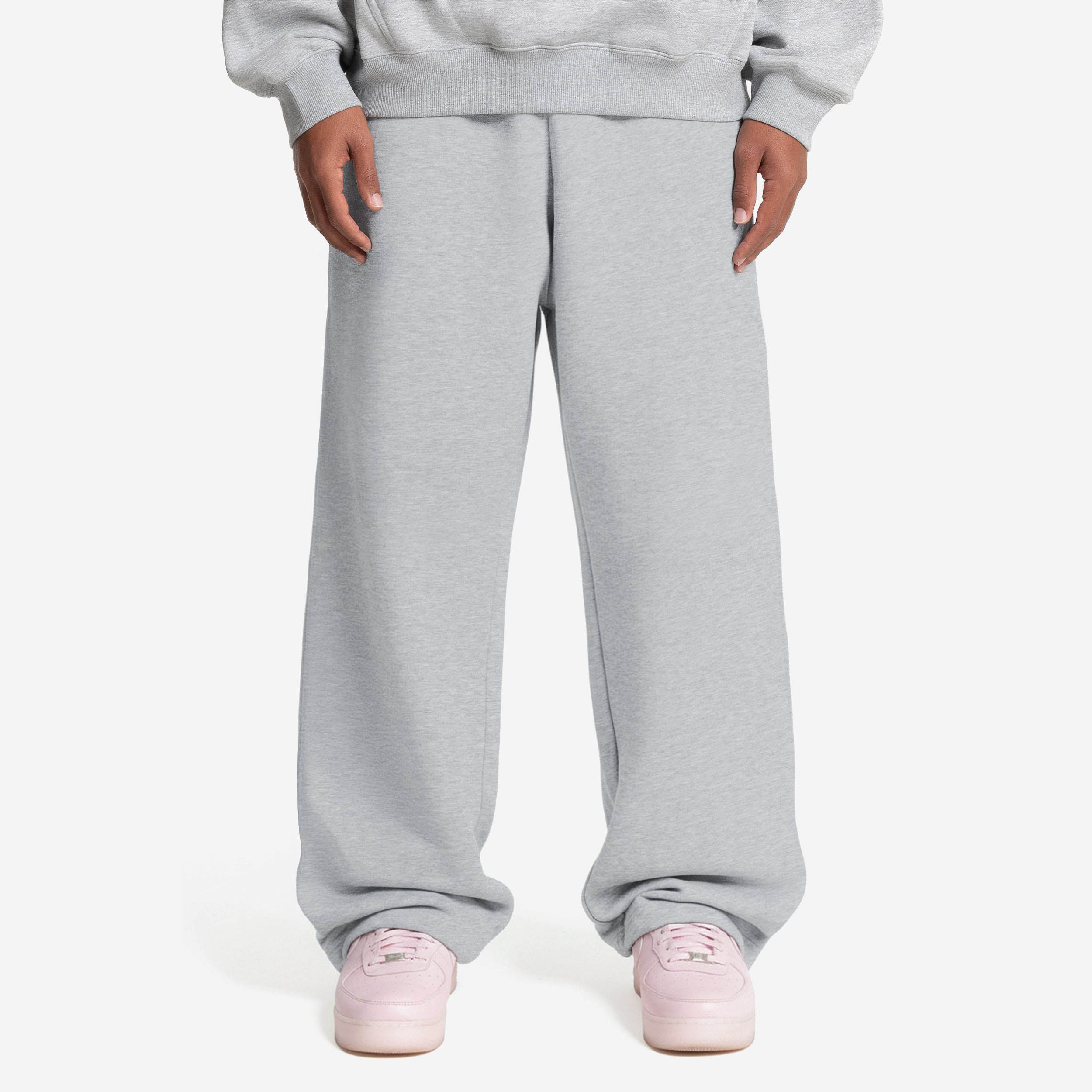 OPEN LEG JOGGER GREY MELANGE