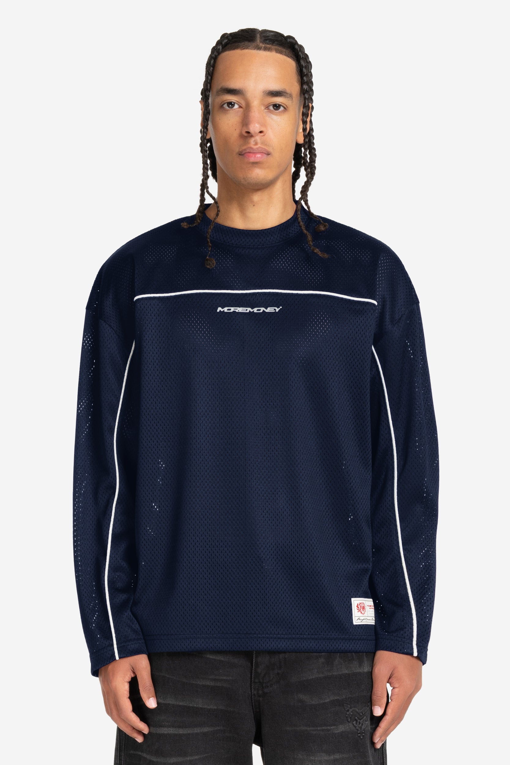 LONGSLEEVE MESH TEE NAVY