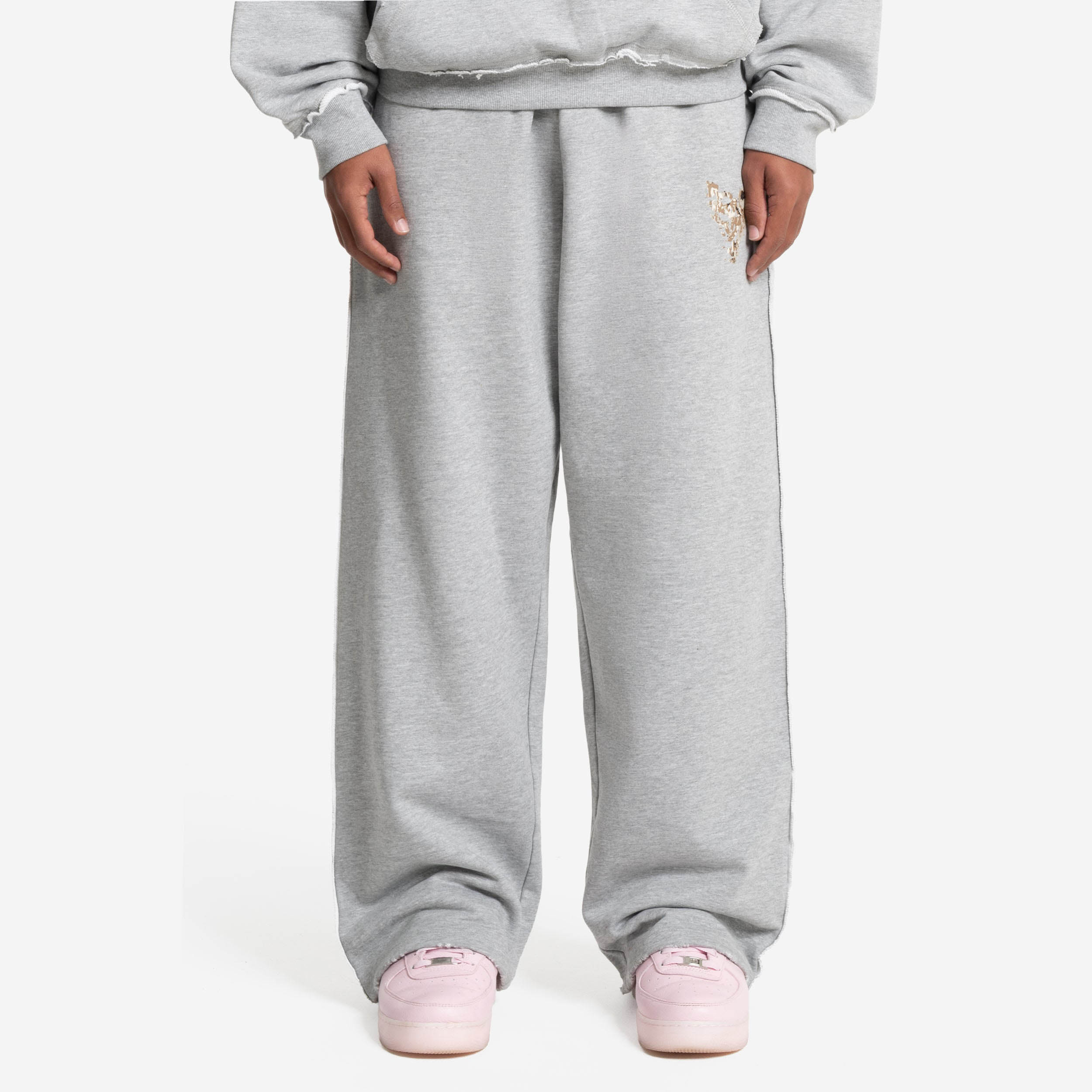 MONEY CALLING FLATLOCK HOODIE + JOGGER GREY MELANGE