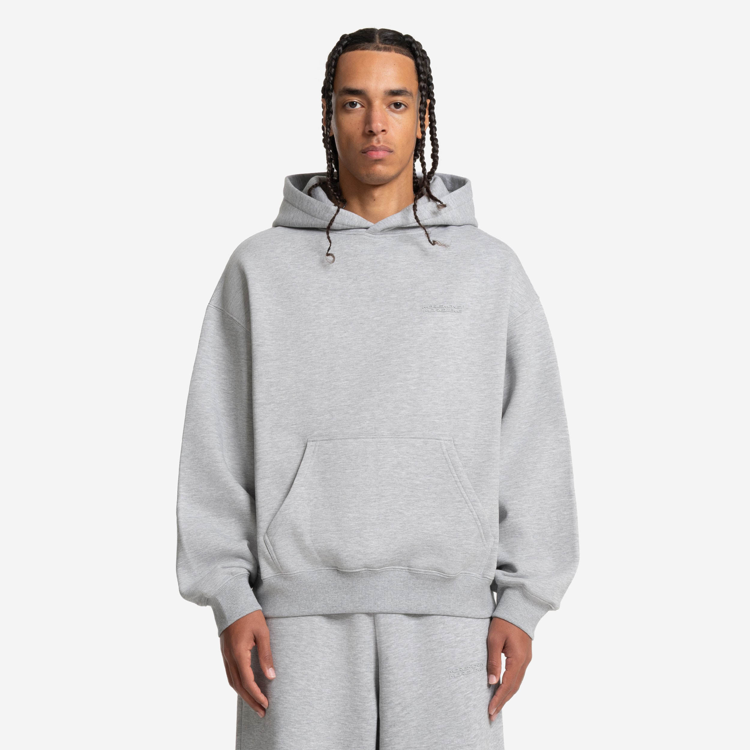 CLOUDS HOODIE GREY MELANGE