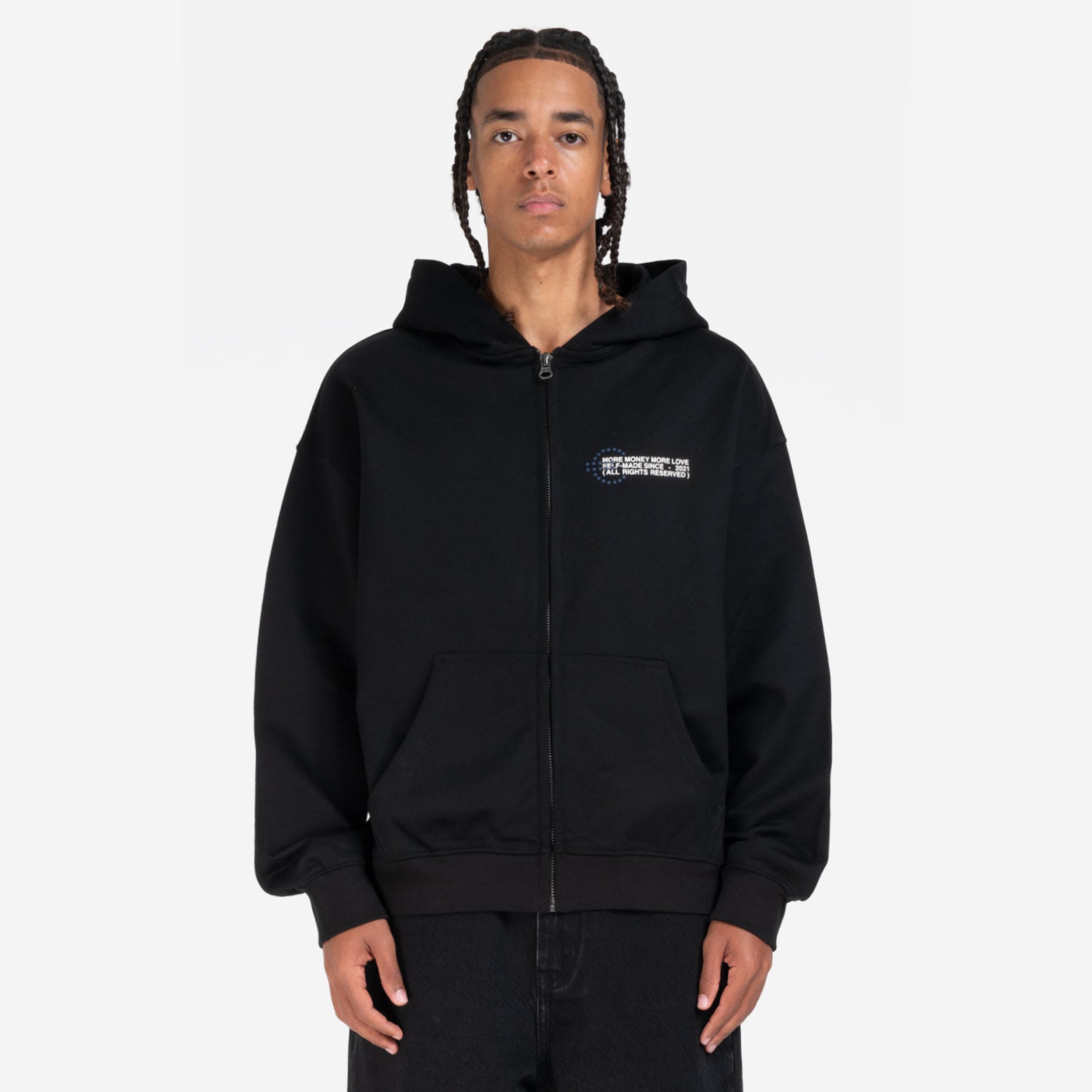 PROFIT ZIP HOODIE BLACK