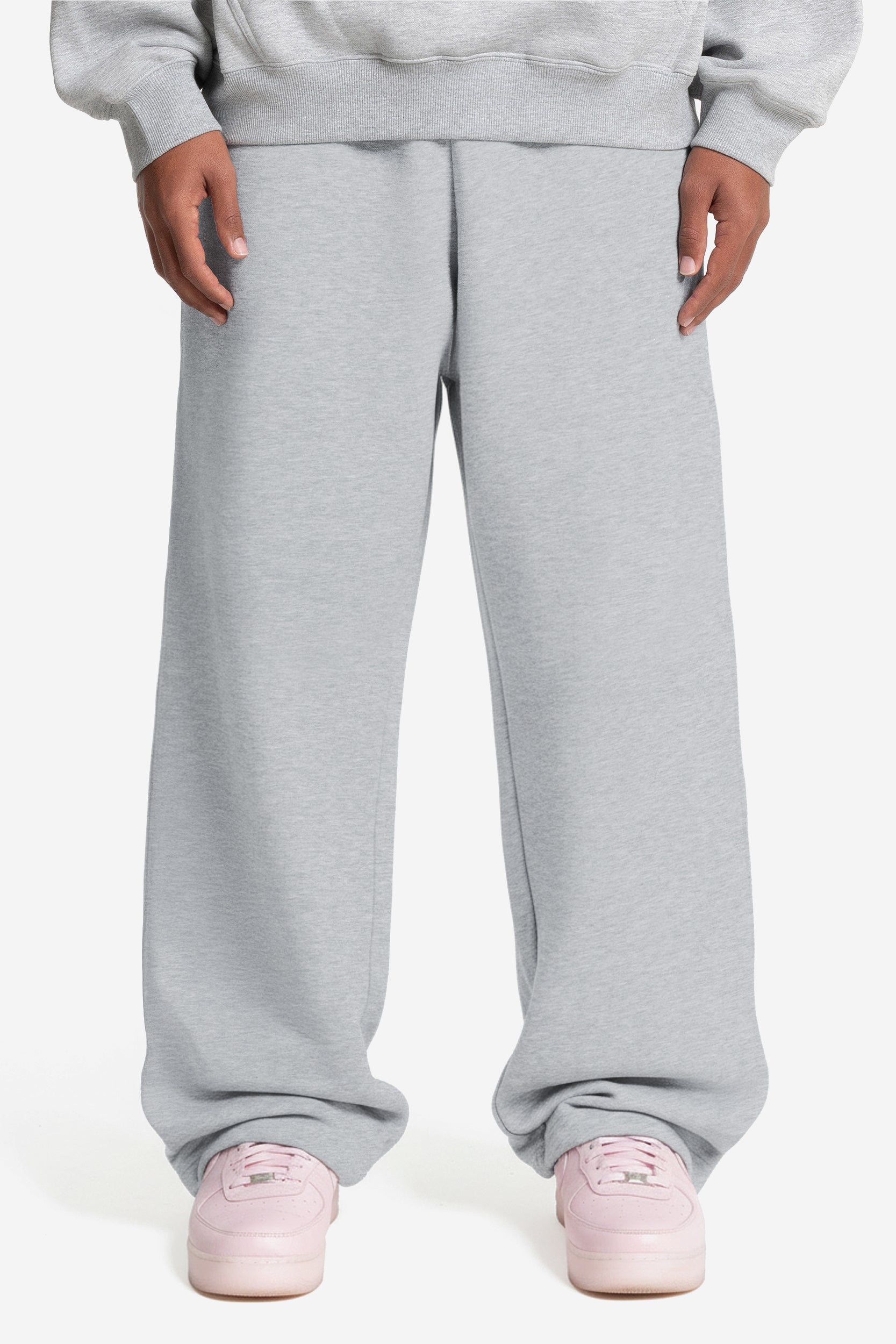 OPEN LEG JOGGER GREY MELANGE