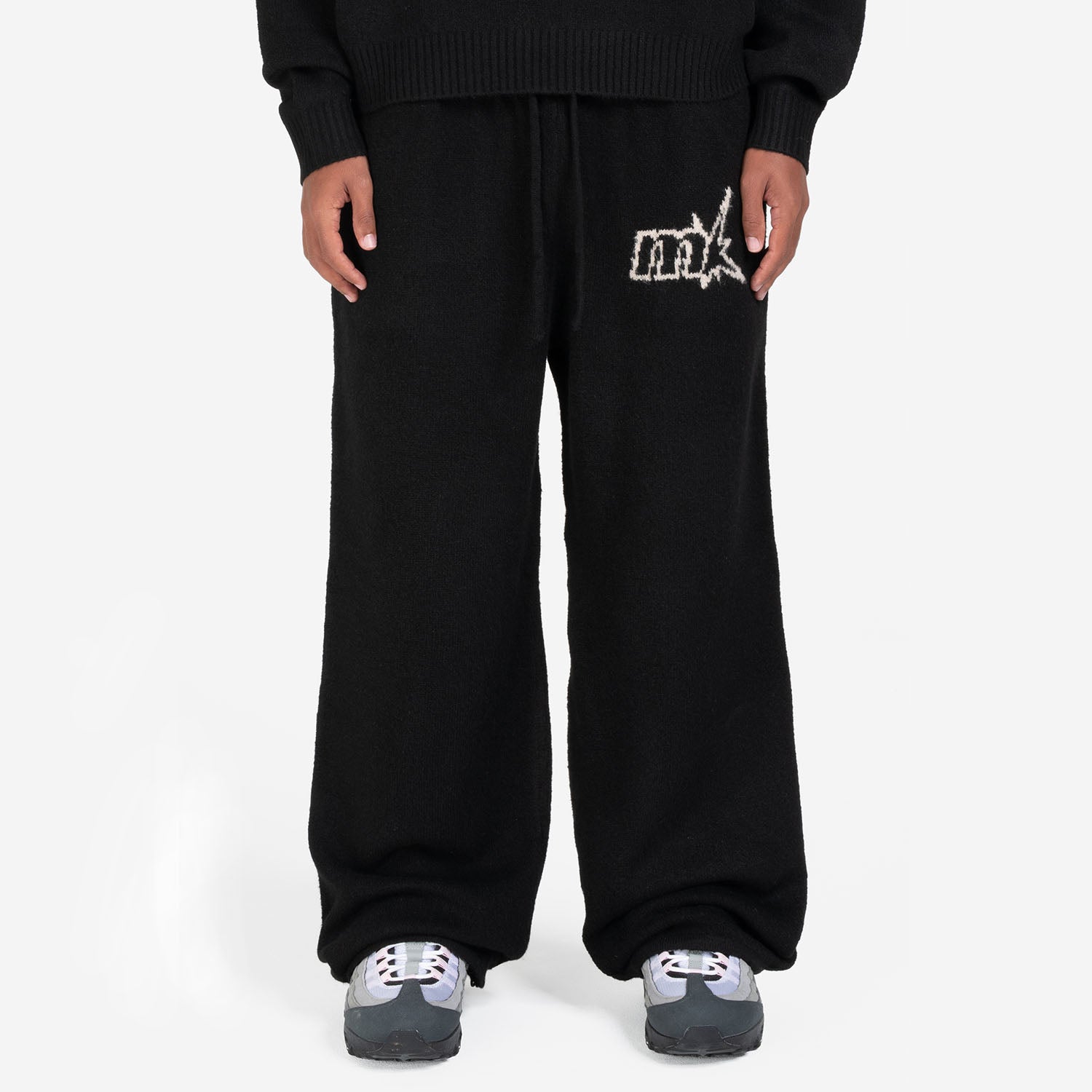FUZZY KNIT JOGGER BLACK