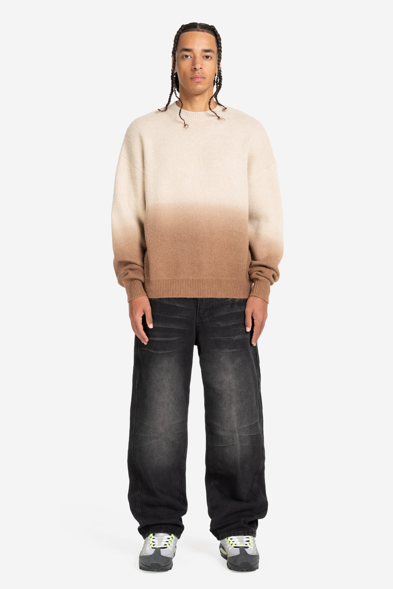 GRADIANT KNIT SWEATER BROWN
