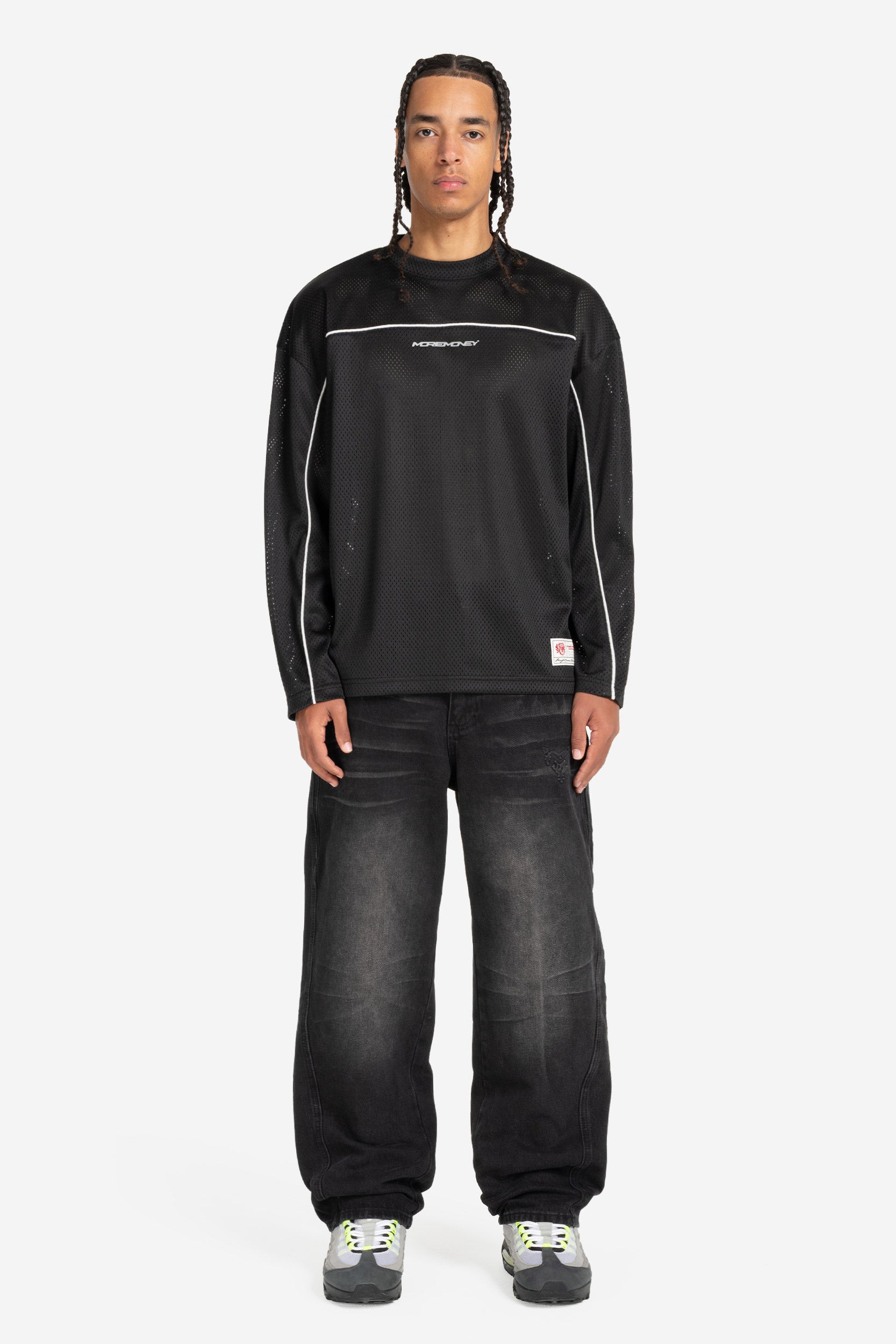 LONGSLEEVE MESH TEE BLACK