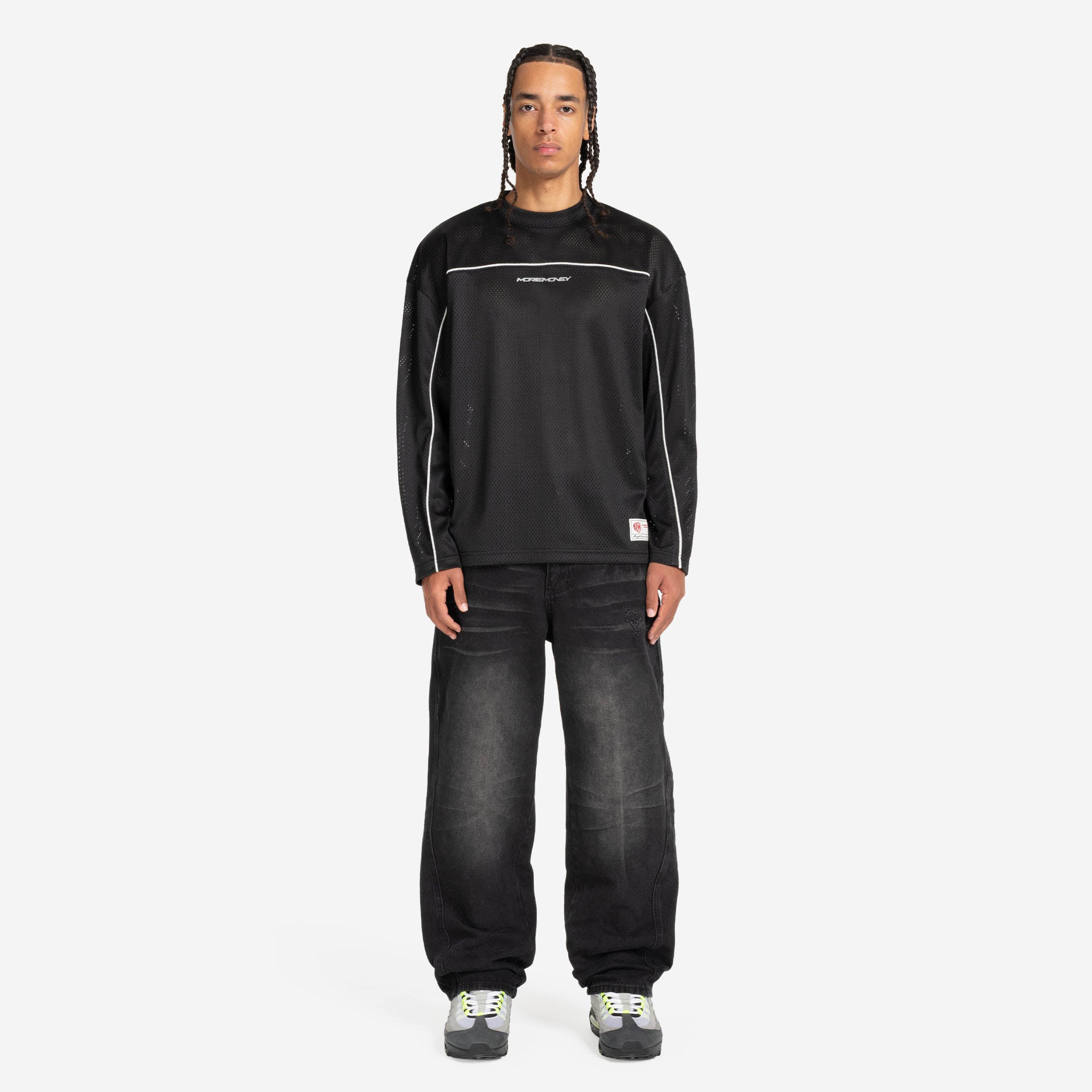 LONGSLEEVE MESH TEE BLACK