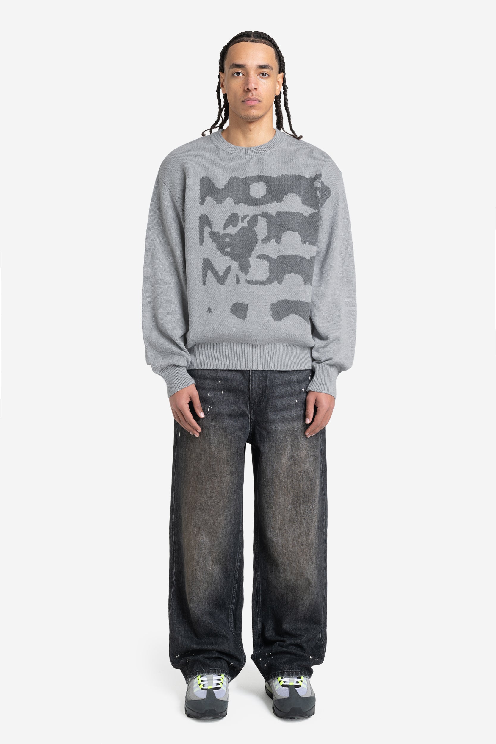 RADIANT CASH KNIT DARK GREY MELANGE