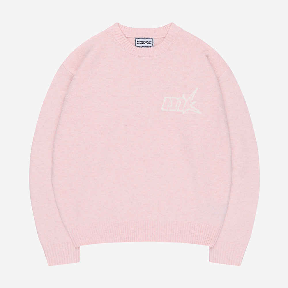 FUZZY KNIT SWEATER PINK