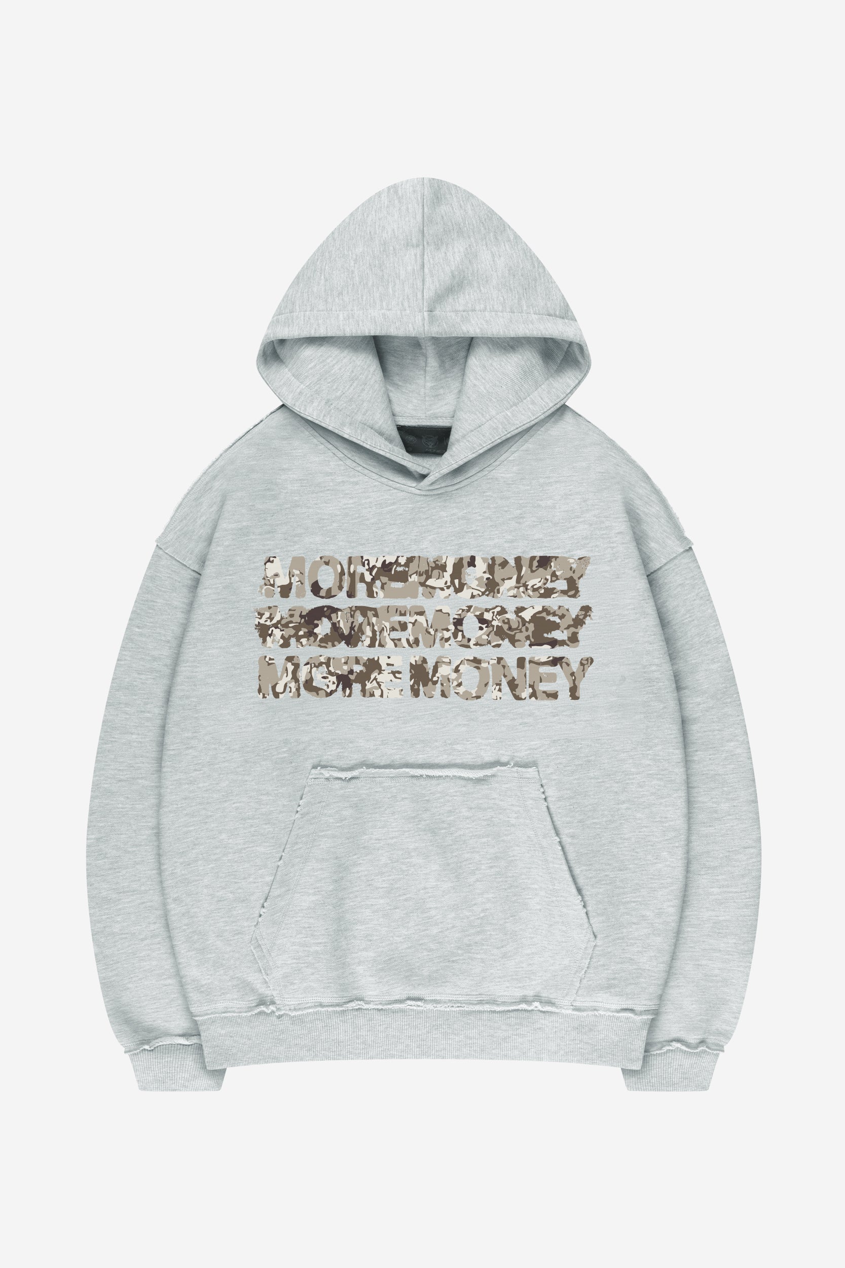 MONEY CALLING FLATLOOK HOODIE GREY MELANGE