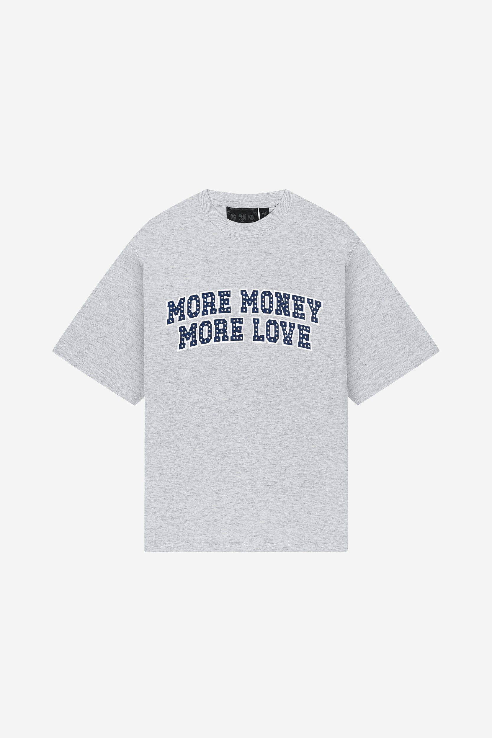 MORE MONEY STUDS TEE GREY MELANGE