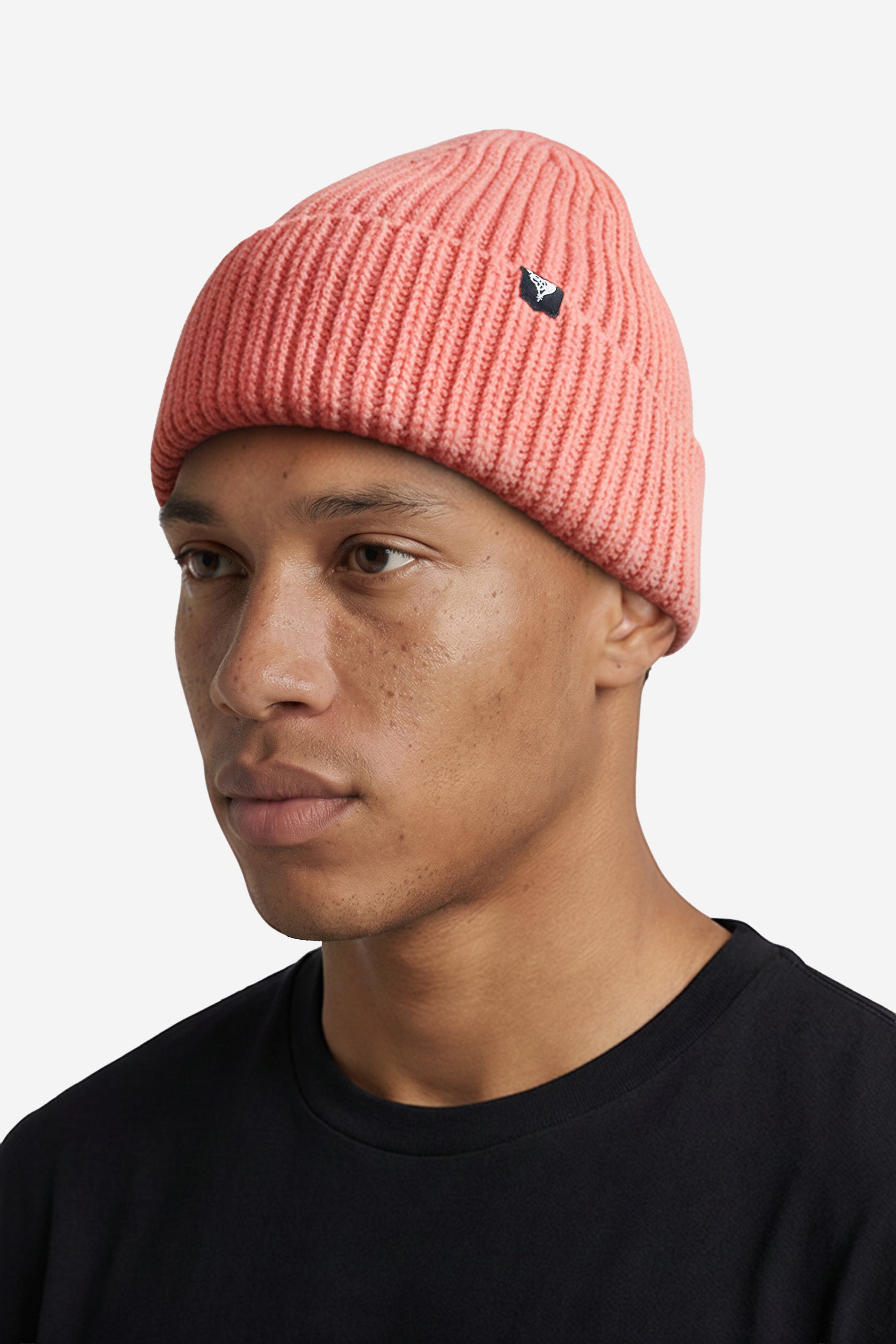 RIB KNIT BEANIE ORANGE