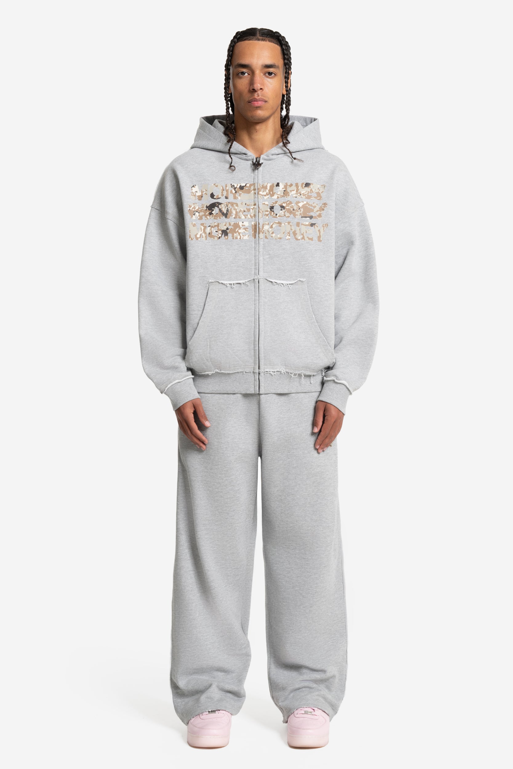 MONEY CALLING FLATLOCK JOGGER GREY MELANGE