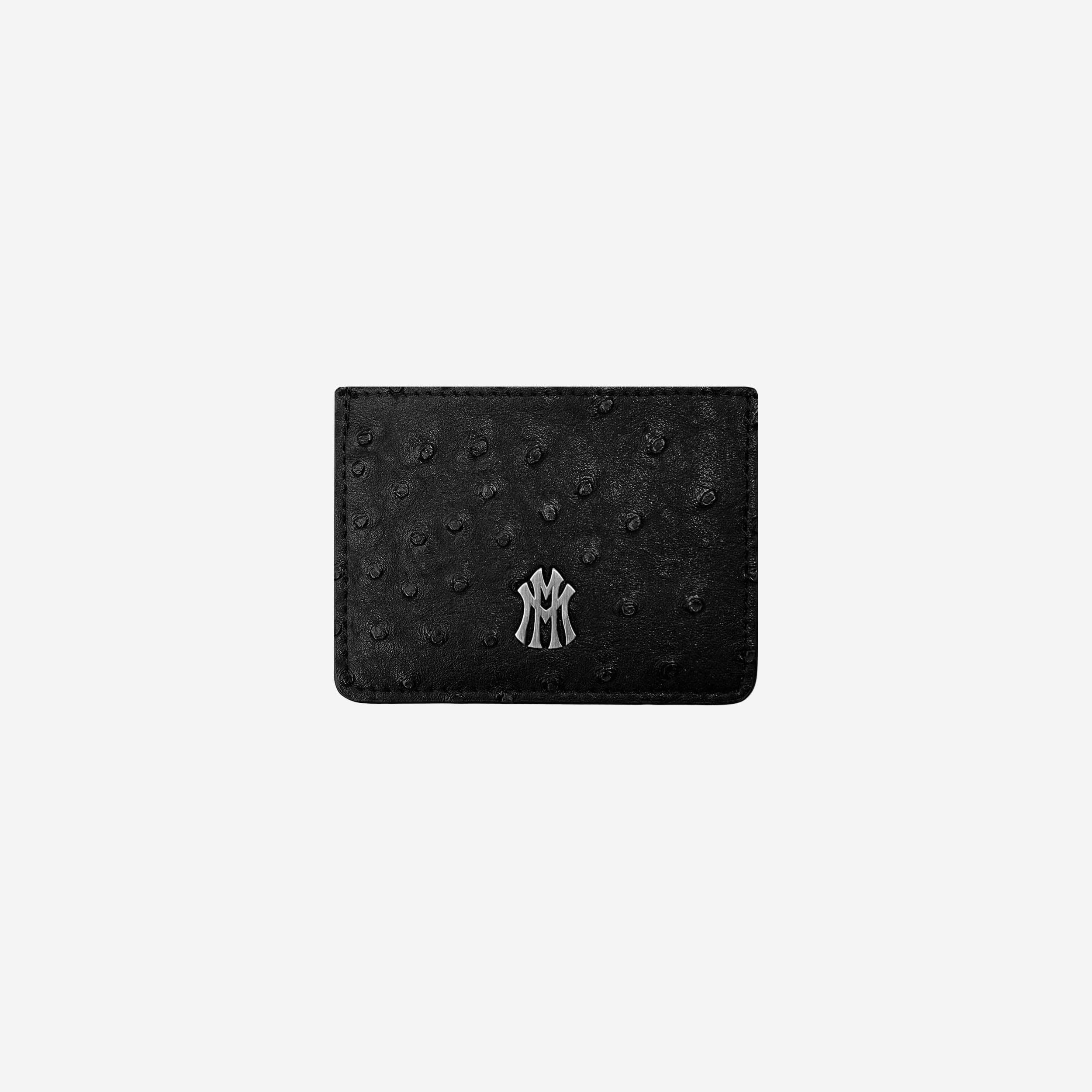 MM CARDHOLDER OSTRICH BLACK
