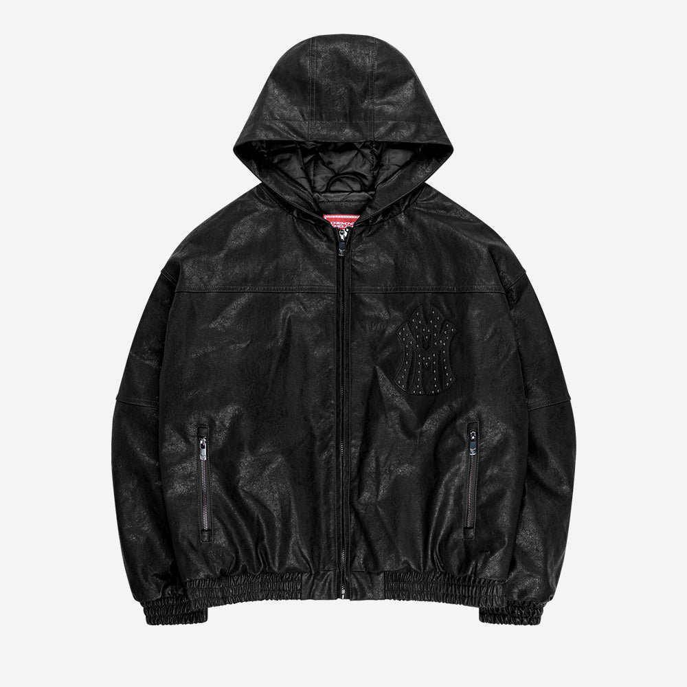 DA BIG M LEATHER JACKET BLACK