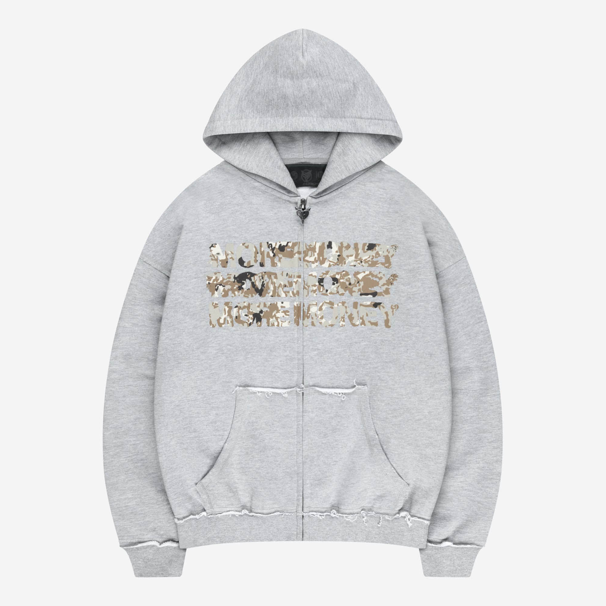 MONEY CALLING FLATLOCK ZIP GRAY MELANGE