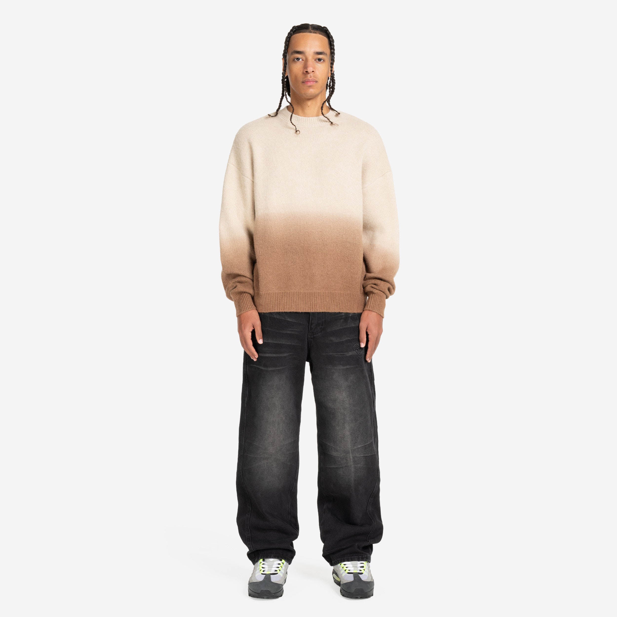 GRADIANT KNIT SWEATER BROWN