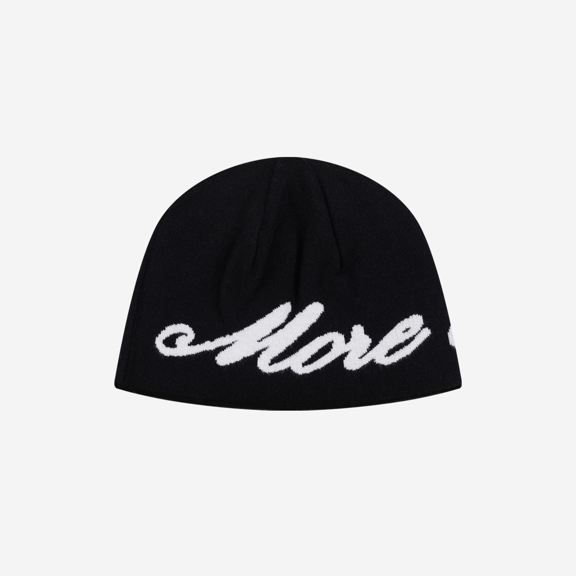 REVERSIBLE MORE MONEY MORE LOVE BEANIE BLACK/RED
