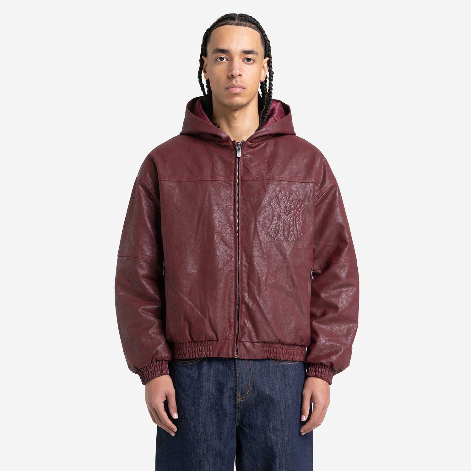 DA BIG M LEATHER JACKET RED