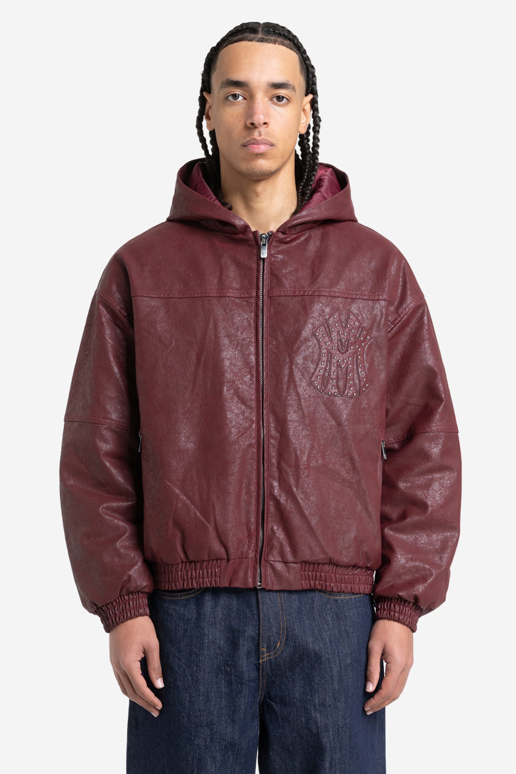 DA BIG M LEATHER JACKET RED