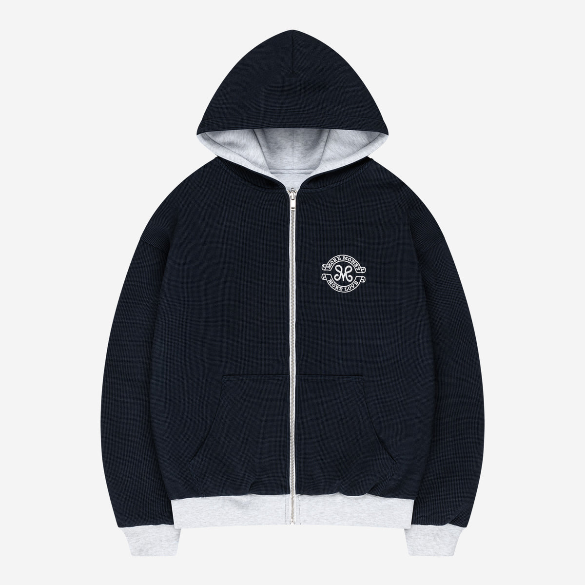 REVERSIBLE LEGACY WAFFLE ZIP HOODIE + JOGGER DARK NAVY SET