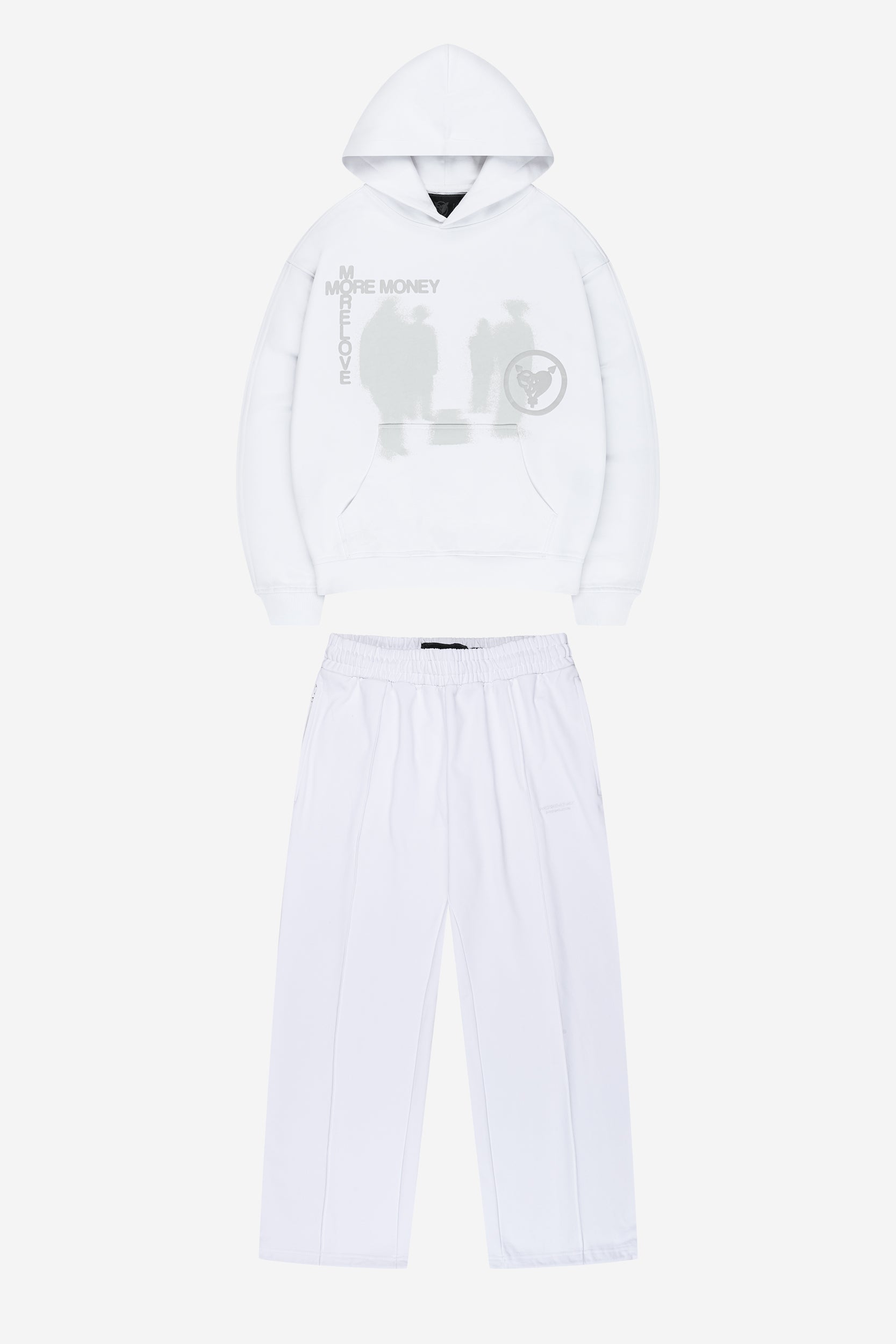 LOST BOND HOODIE WHITE + BASE JOGGER WHITE