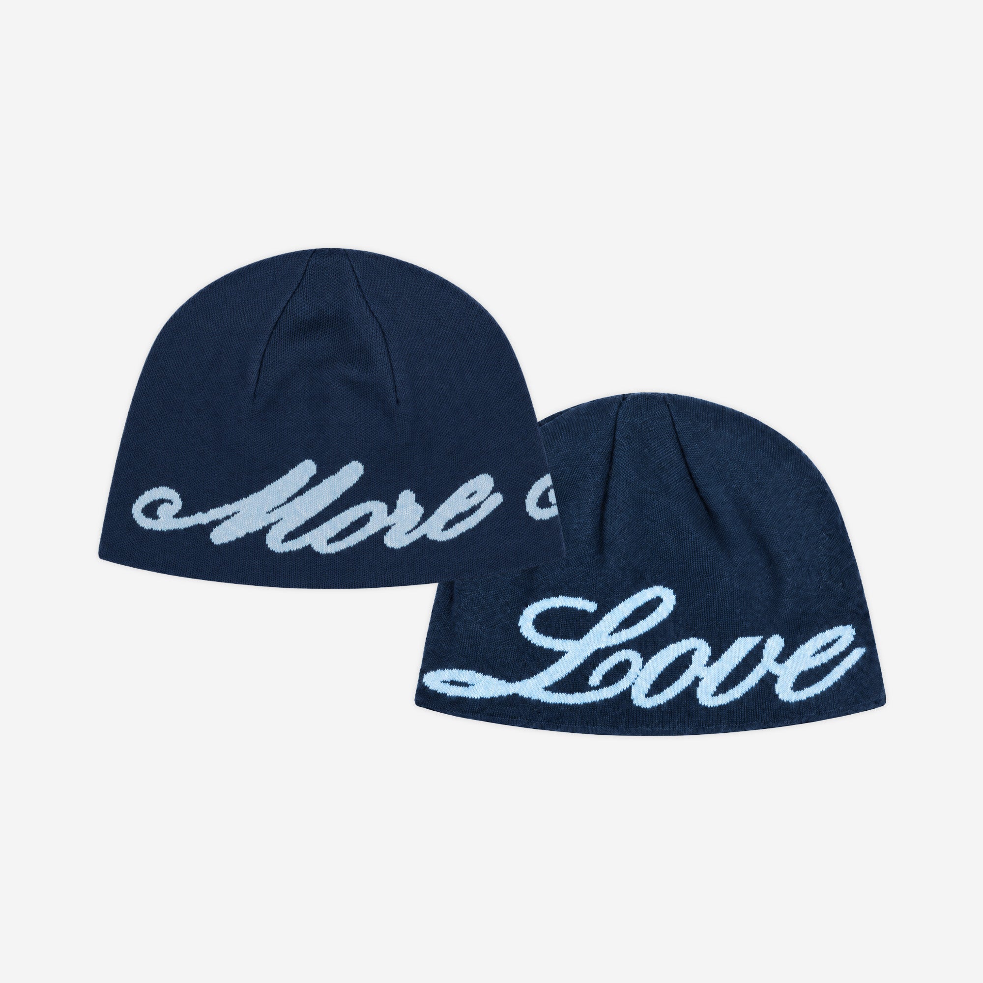 REVERSIBLE MORE MONEY MORE LOVE BEANIE PINK/NAVY