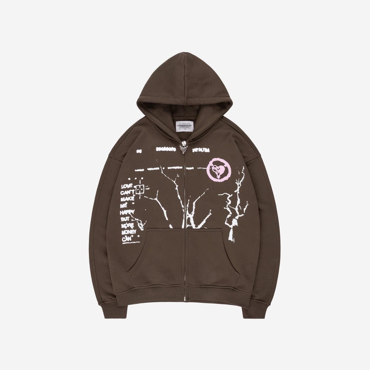 MONEY ROOTED ZIP BROWN