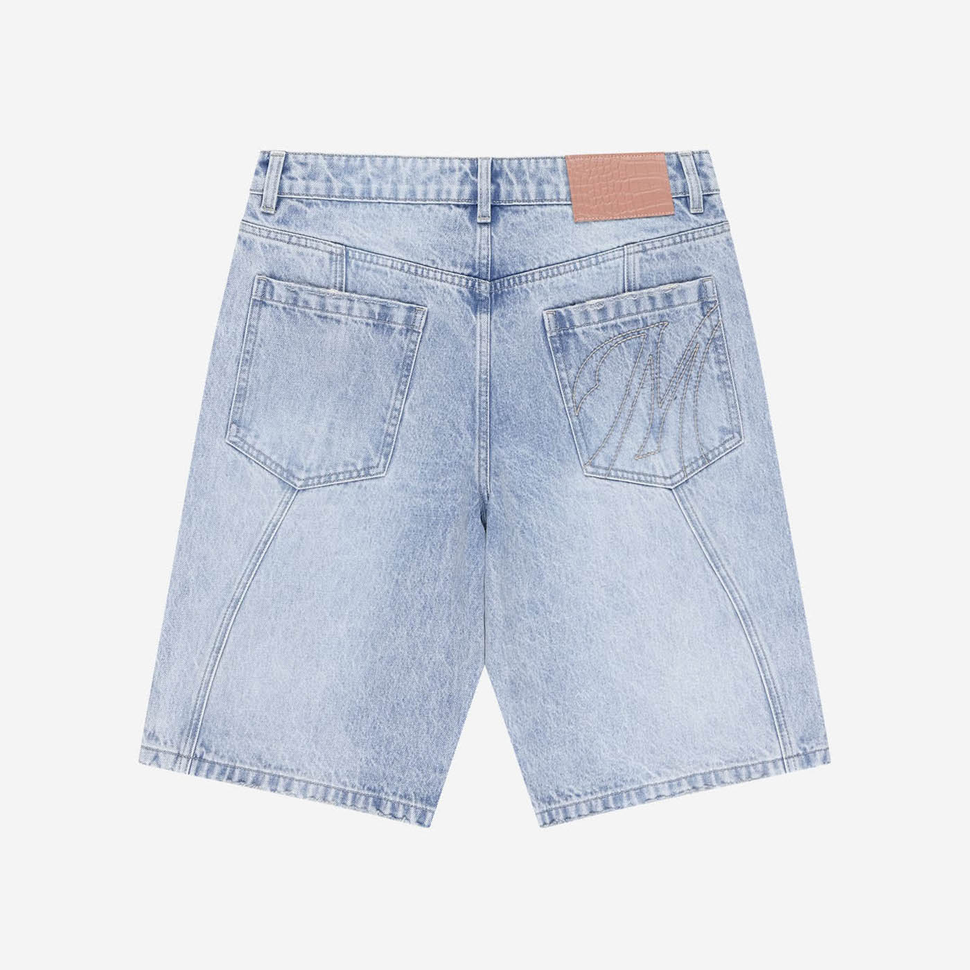 RADIANT CASH TEE WHITE + DIVISION JORTS LIGHT BLUE