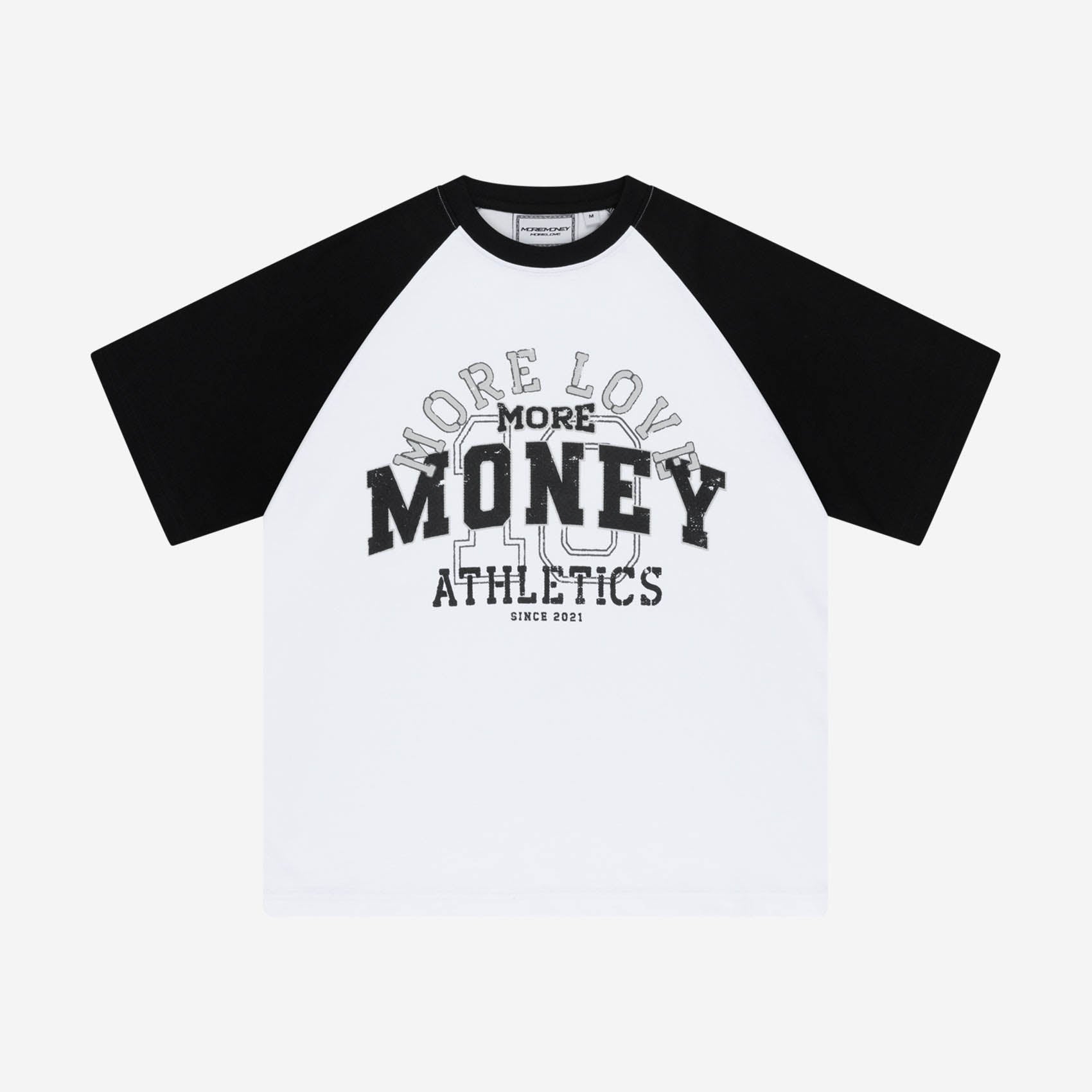VINTAGE ATHL. RAGLAN TEE WHITE/BLACK