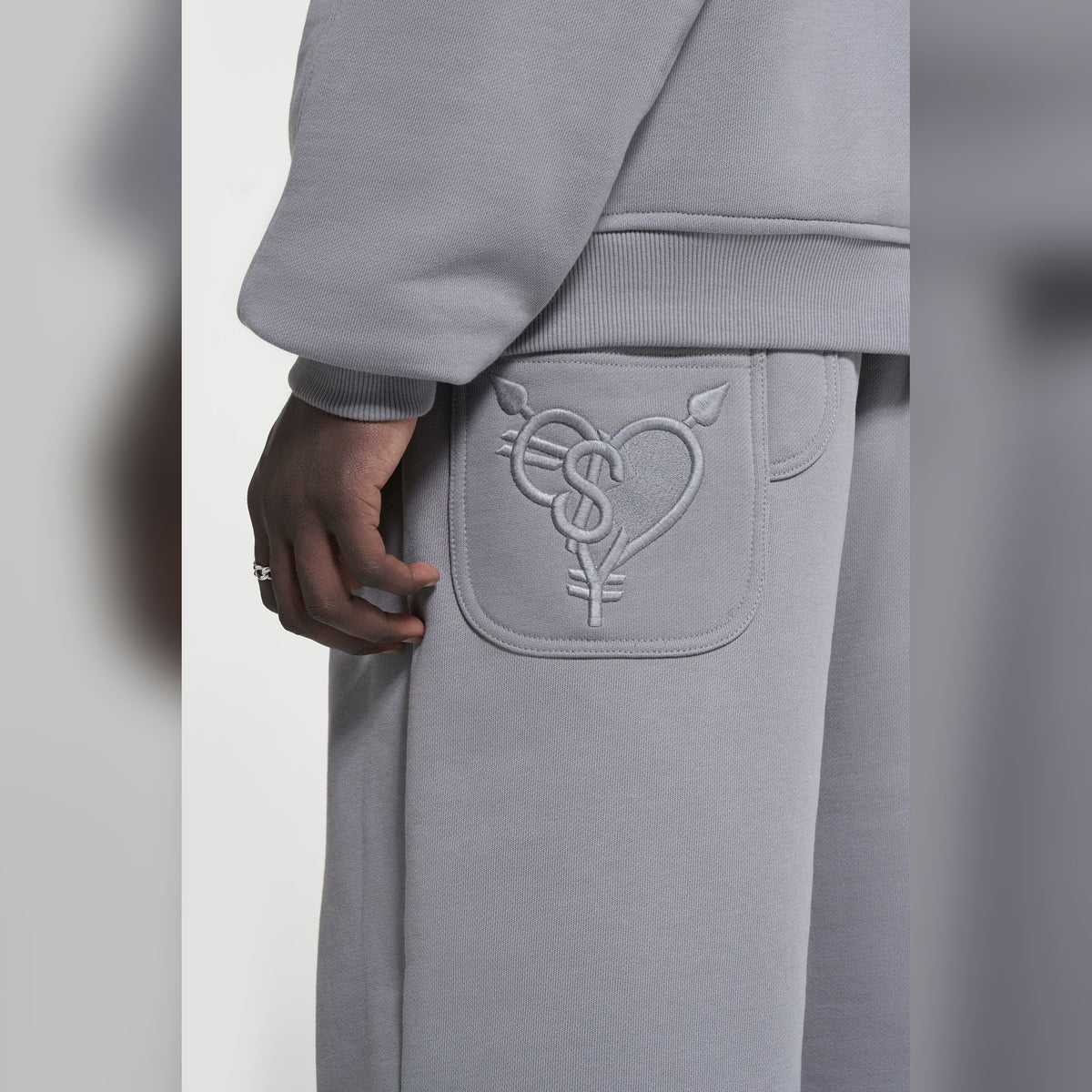 OPEN LEG JOGGER ASH
