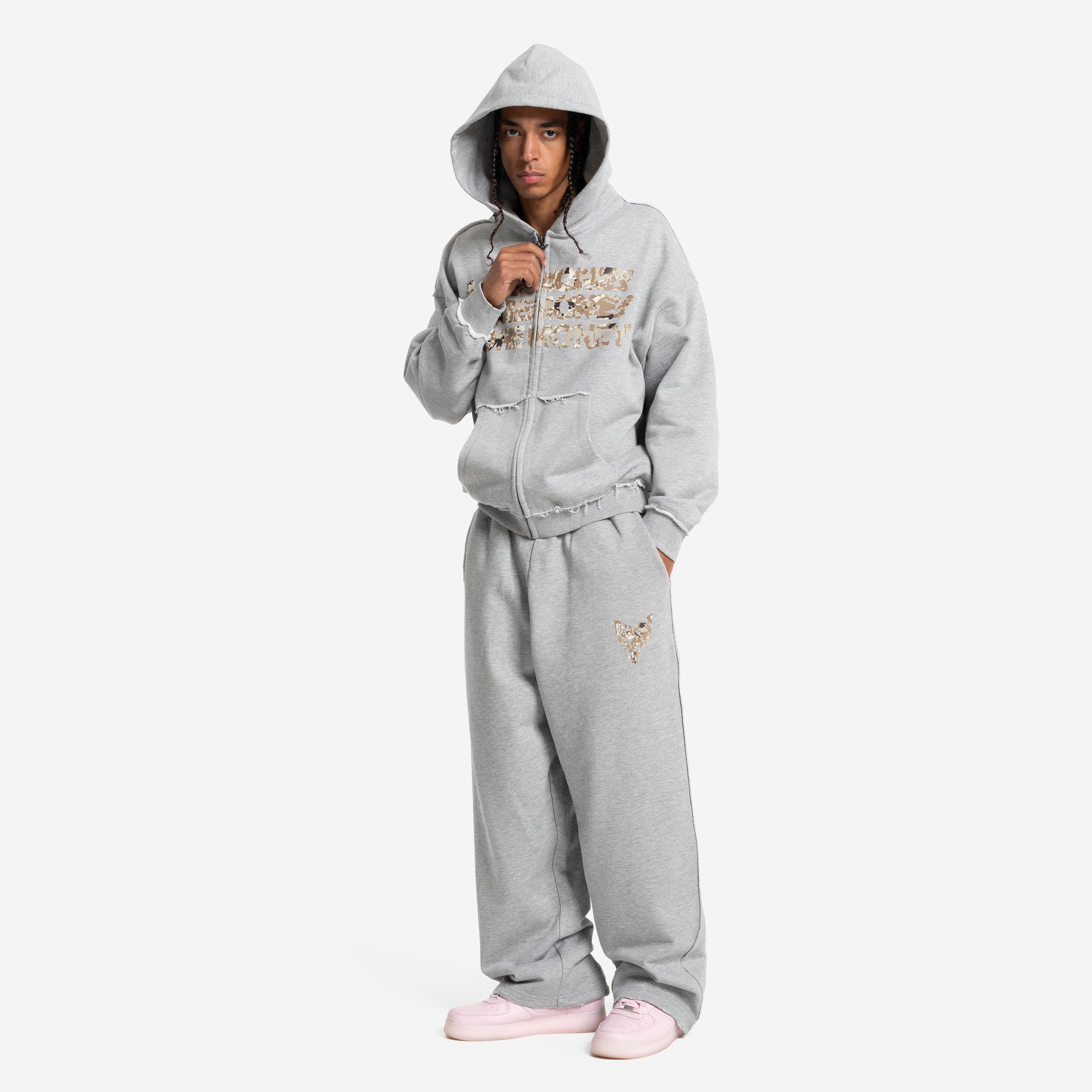 MONEY CALLING FLATLOCK ZIP GRAY MELANGE