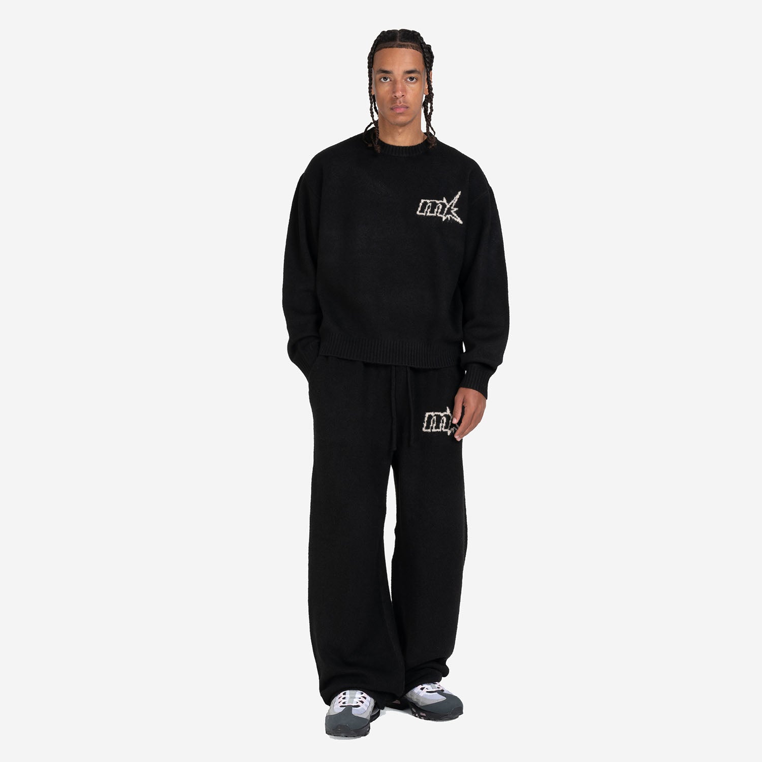 FUZZY KNIT JOGGER BLACK