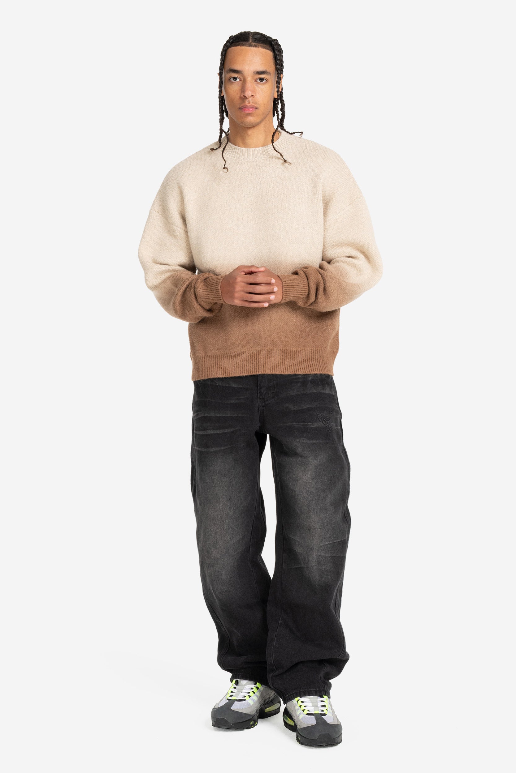 GRADIANT KNIT SWEATER BROWN