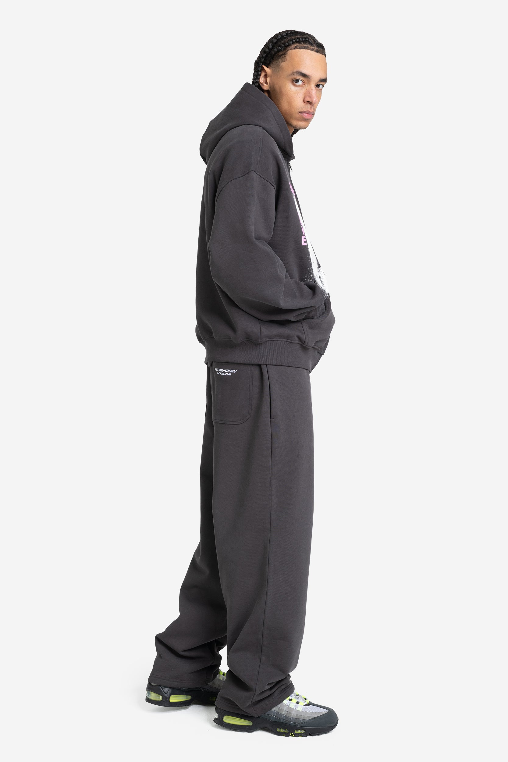 OPEN LEG JOGGER DARK GREY