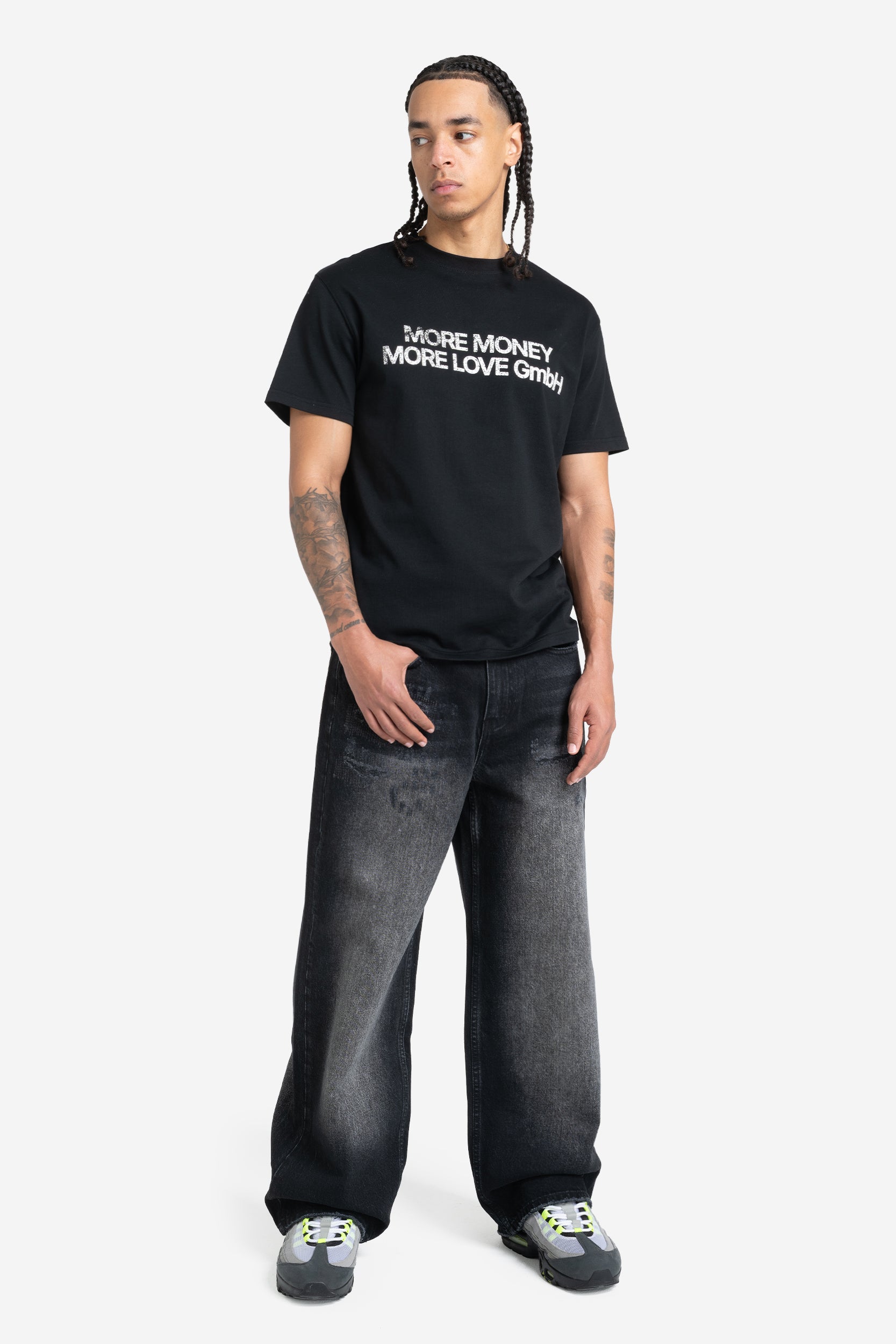 GMBH TEE BLACK + REPAIR DENIM BLACK IRON
