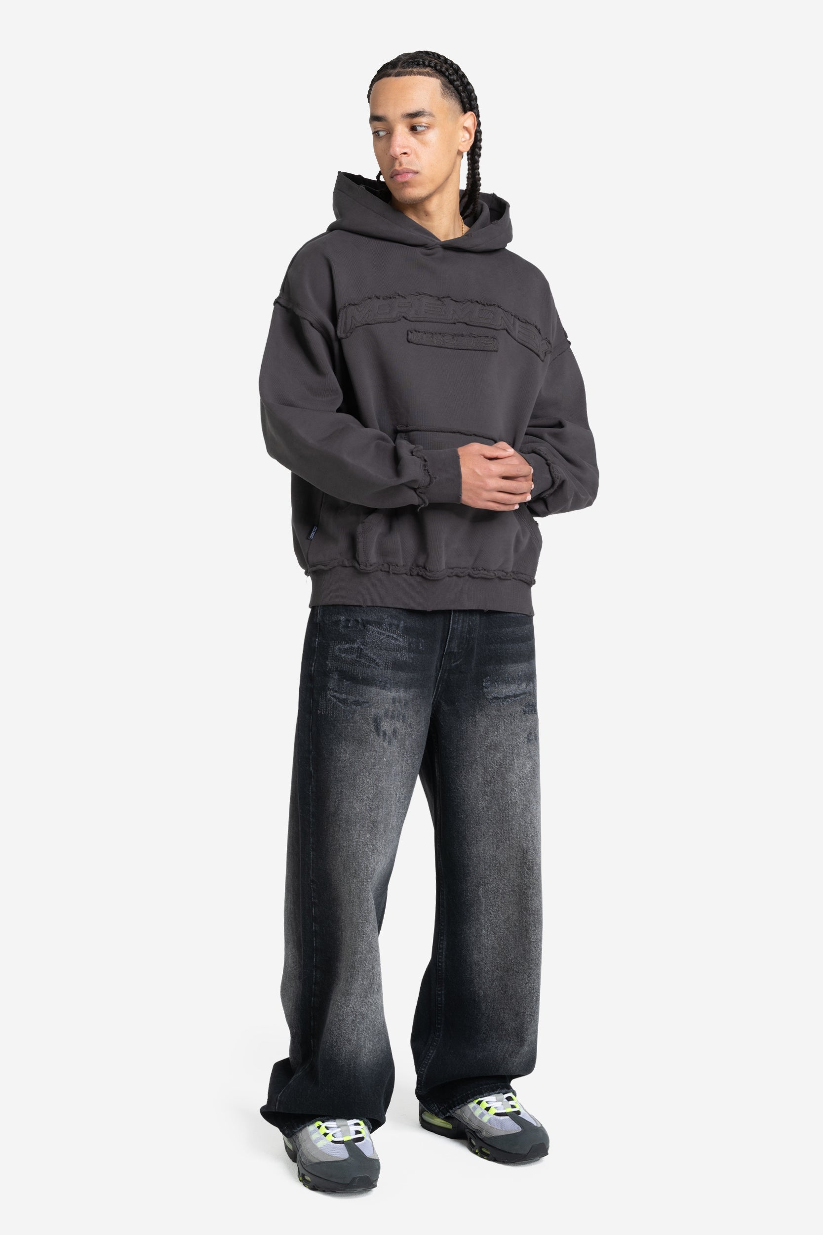 ROUGH HOODIE DARK GREY