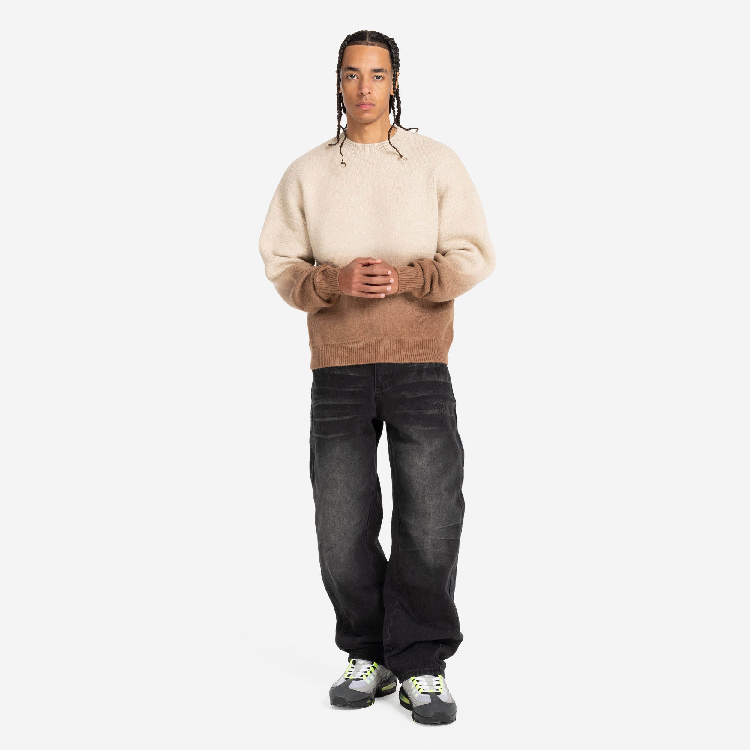 GRADIANT KNIT SWEATER BROWN