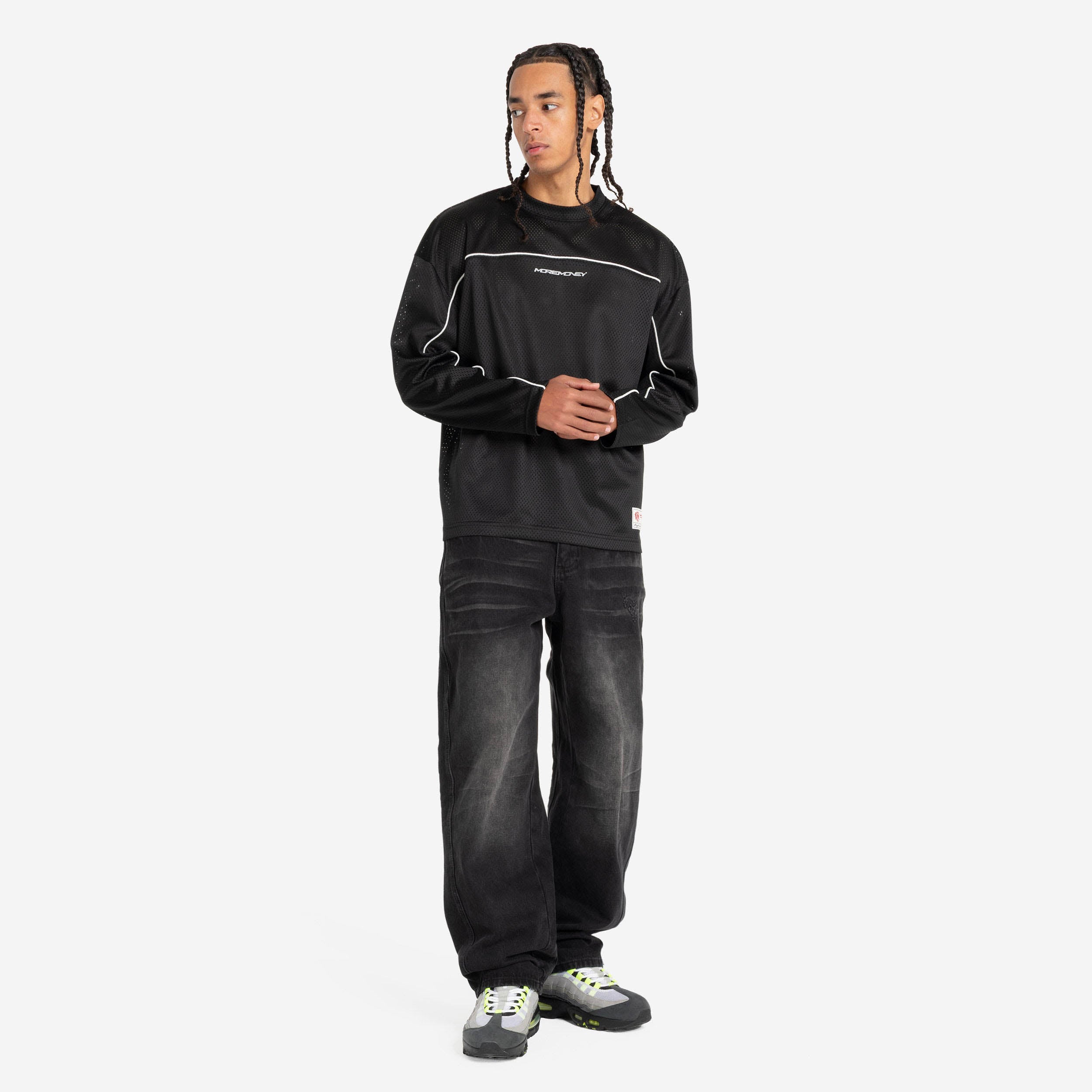 LONGSLEEVE MESH TEE BLACK