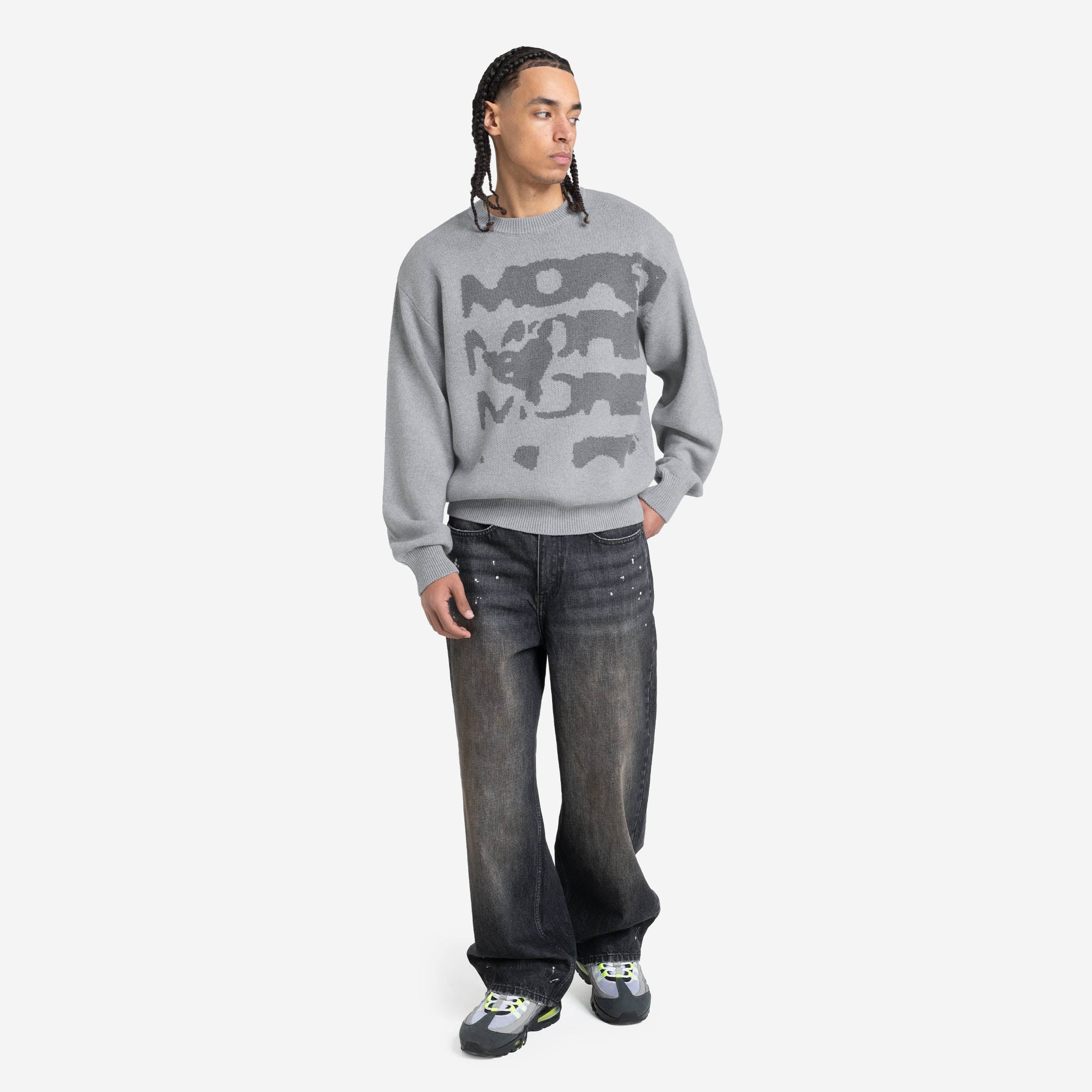 RADIANT CASH KNIT DARK GREY MELANGE
