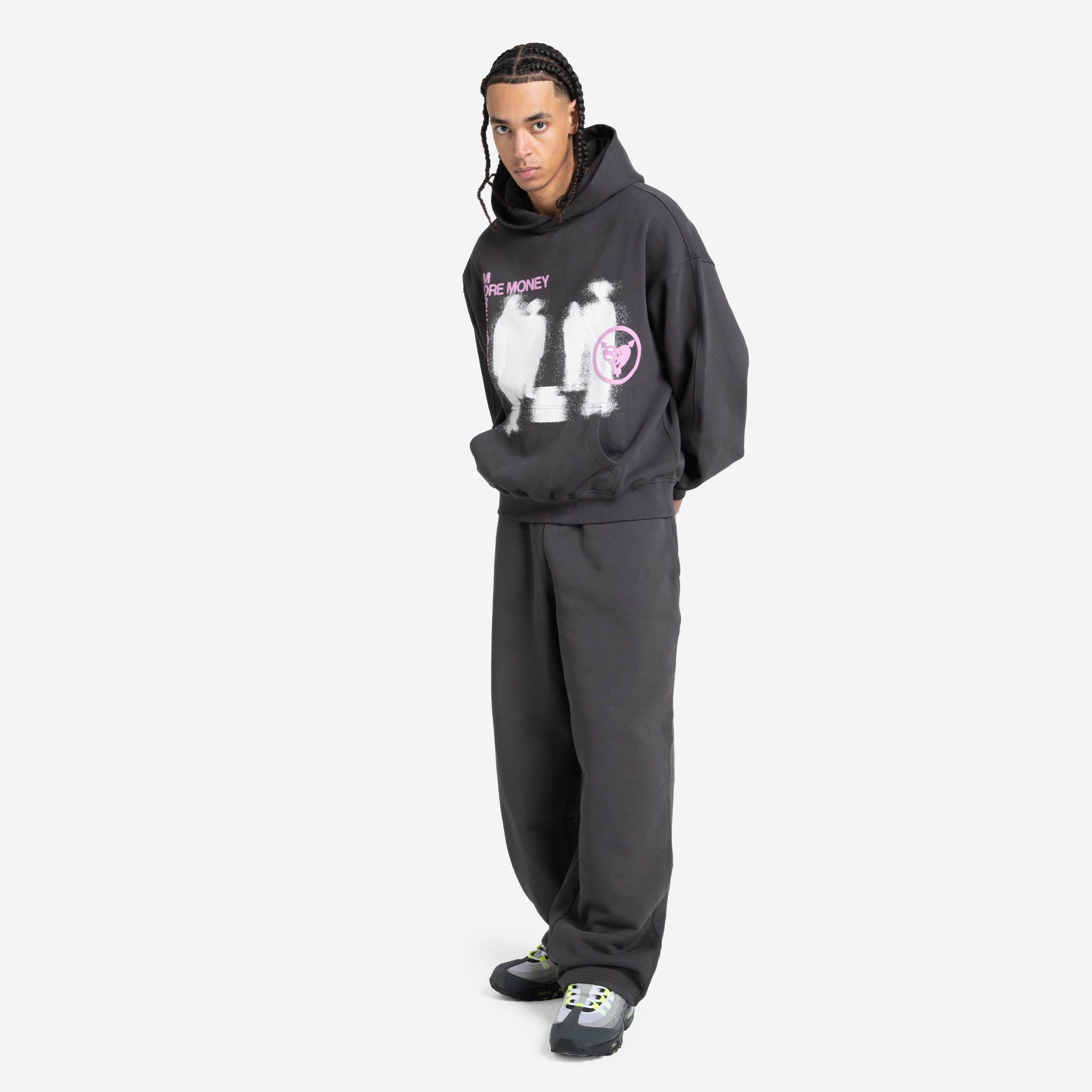 OPEN LEG JOGGER DARK GREY