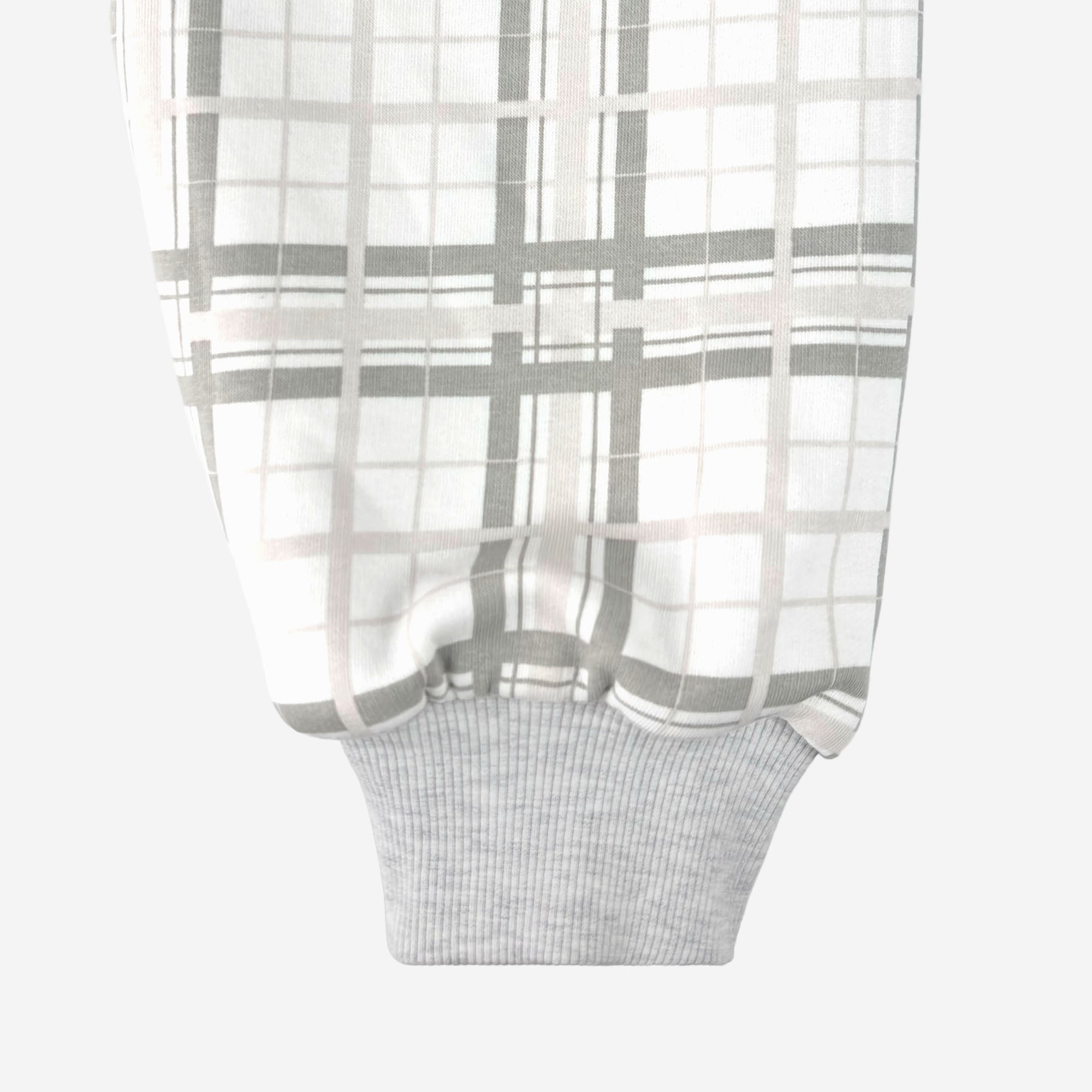 REVERSIBLE PLAID ZIP HOODIE WHITE
