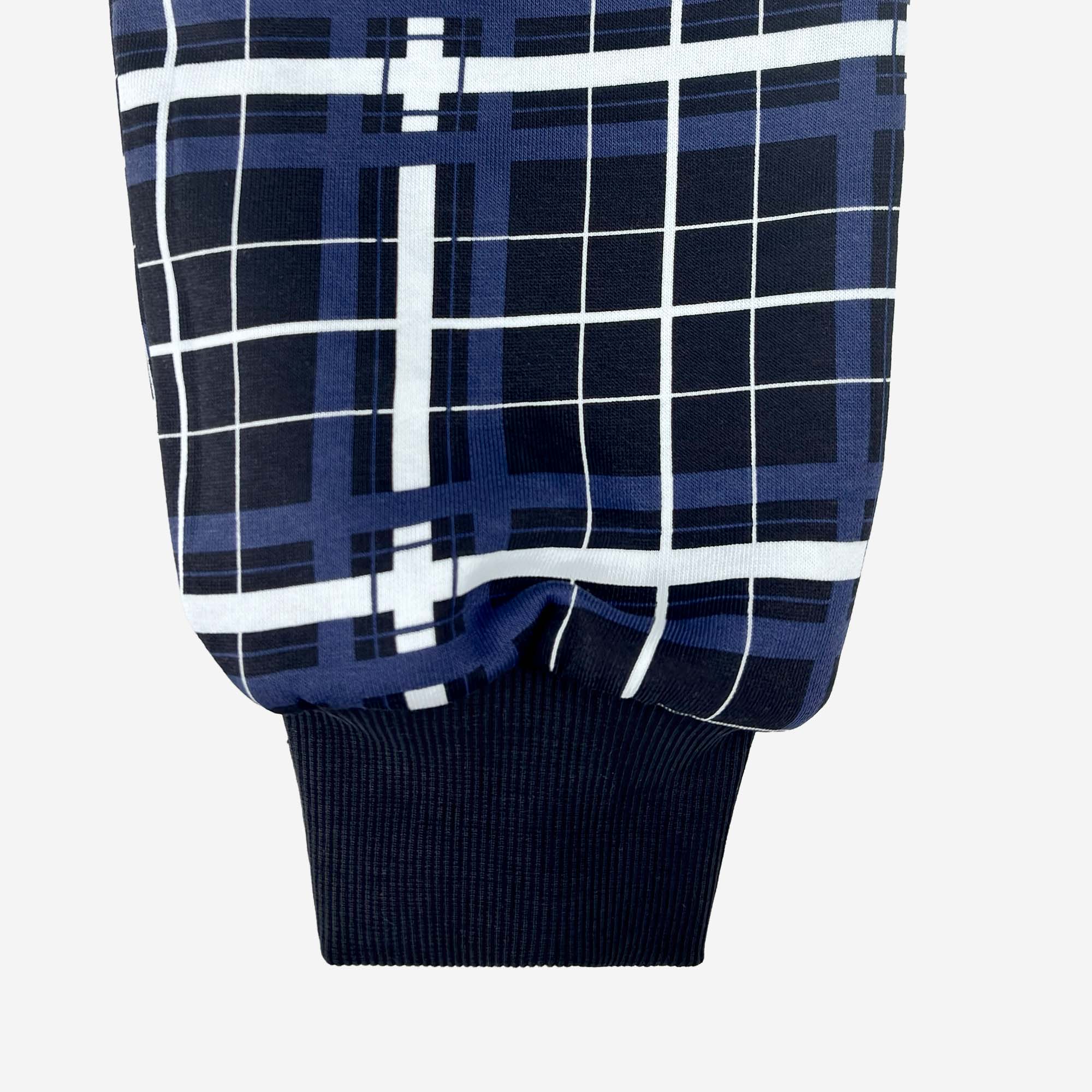 REVERSIBLE PLAID ZIP HOODIE DARK NAVY