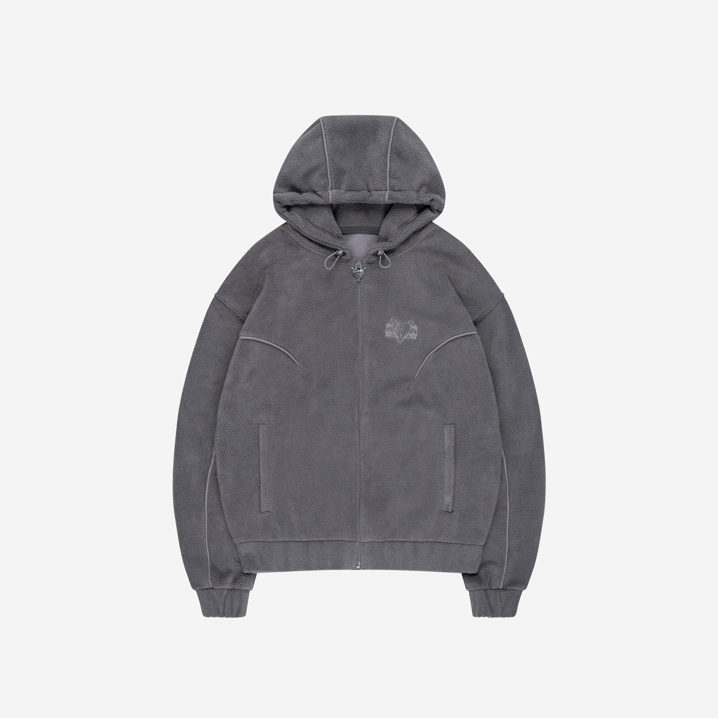 STAR WREATH FLEECE ZIP TORNADO GRAY 