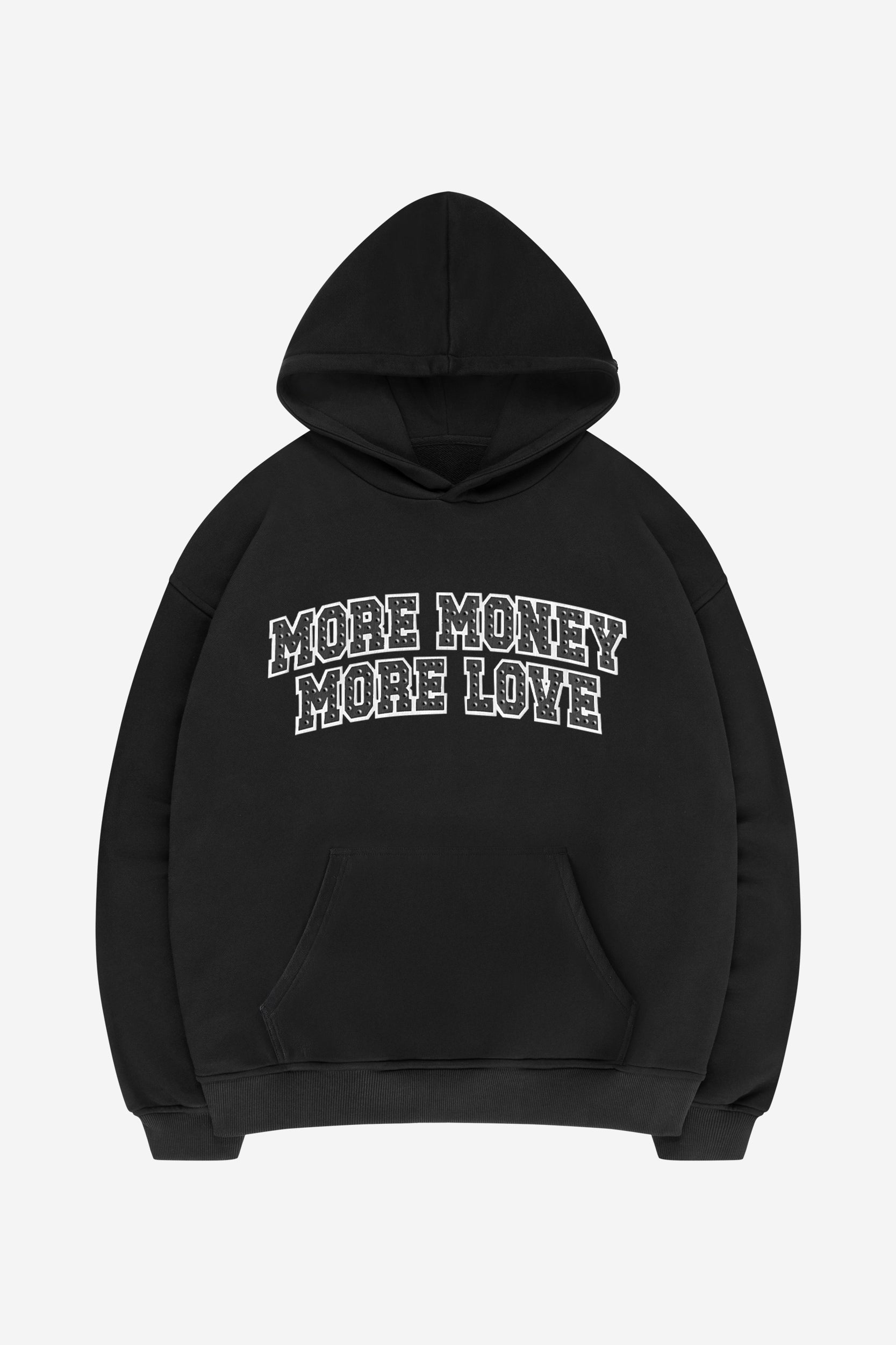 MORE MONEY STUDS HOODIE BLACK