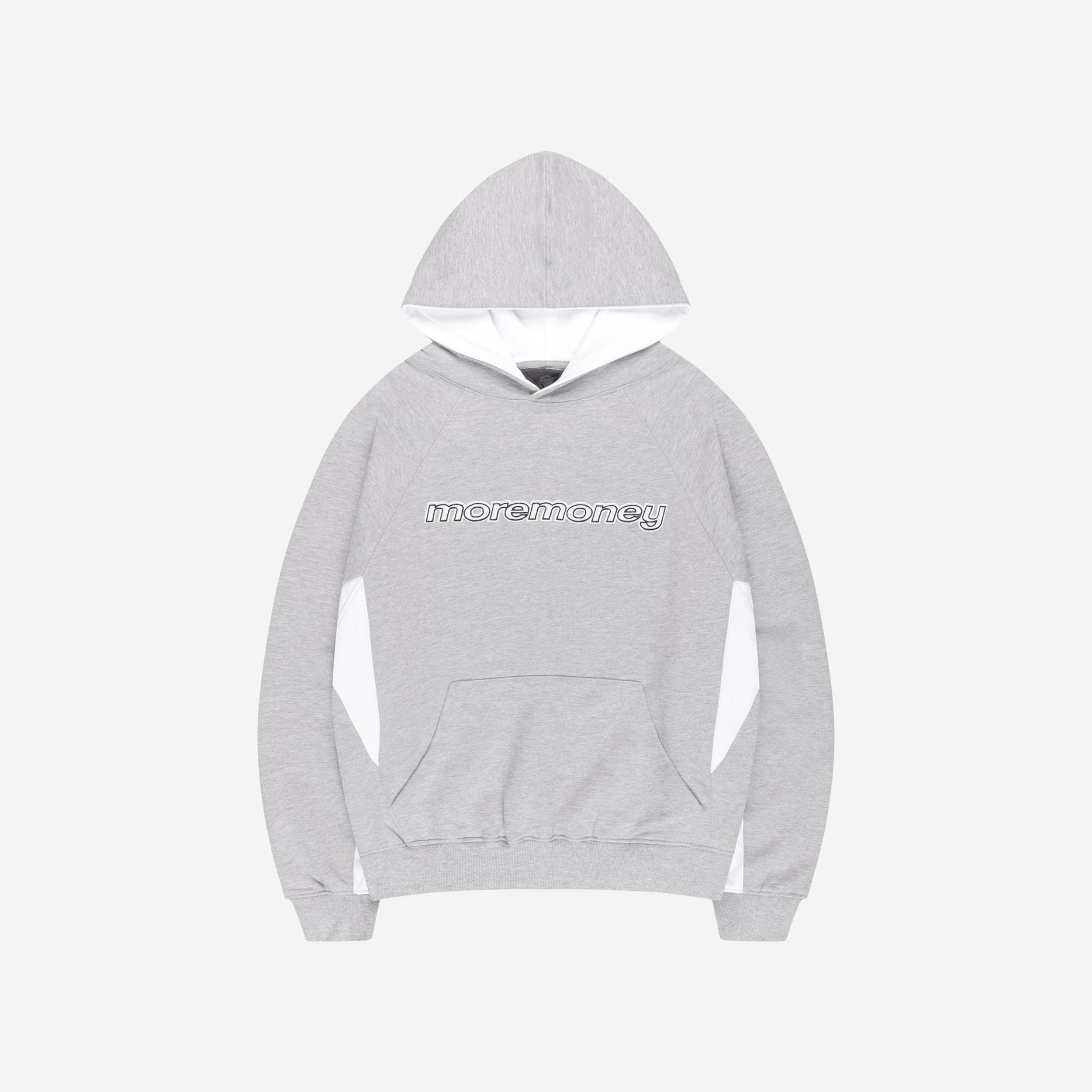 PANEL HOODIE GREY MELANGE