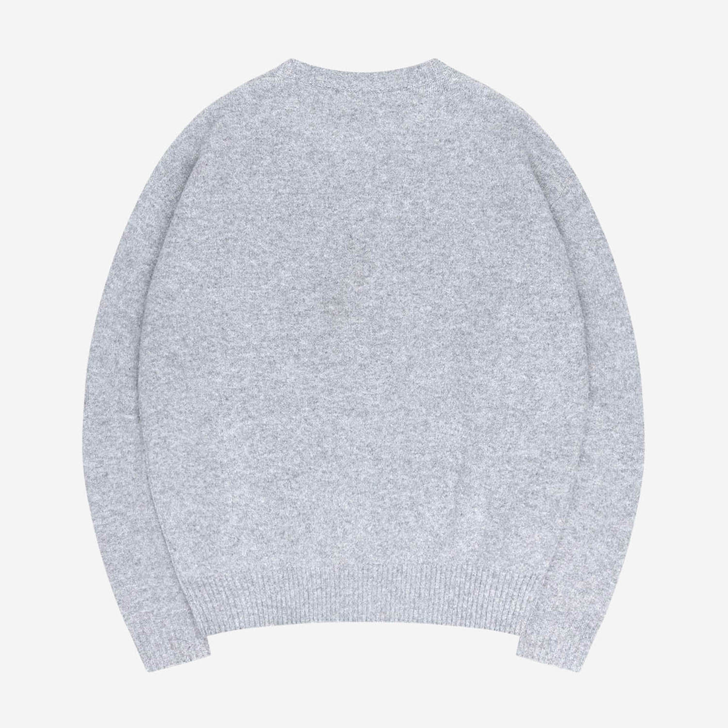 FUZZY KNIT SWEATER GREY MELANGE