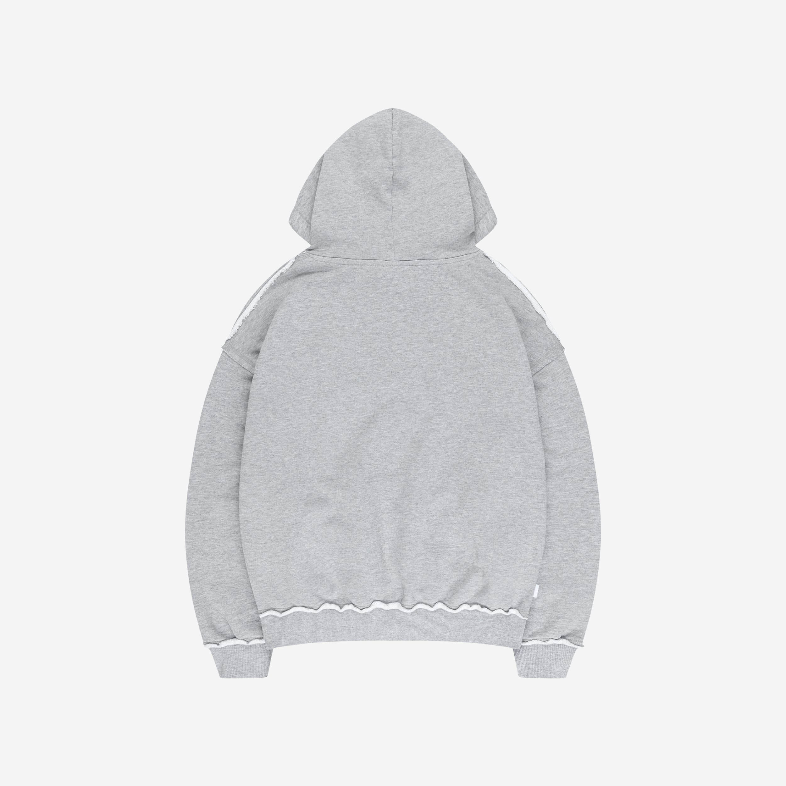ROUGH HOODIE GREY MELANGE
